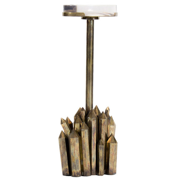 Kryptonite Drink Table (Tortoise Brass & Magnifying Resin)