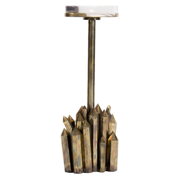 Kryptonite Drink Table (Tortoise Brass & Magnifying Resin)