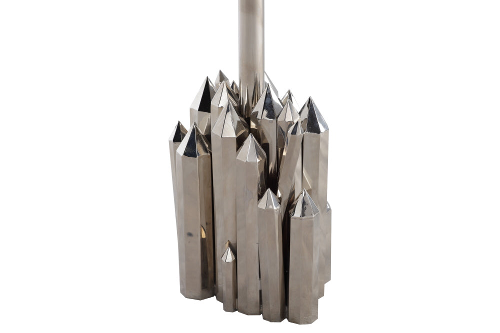 Kryptonite Drink Table (Polished Stainless & Shagreen)