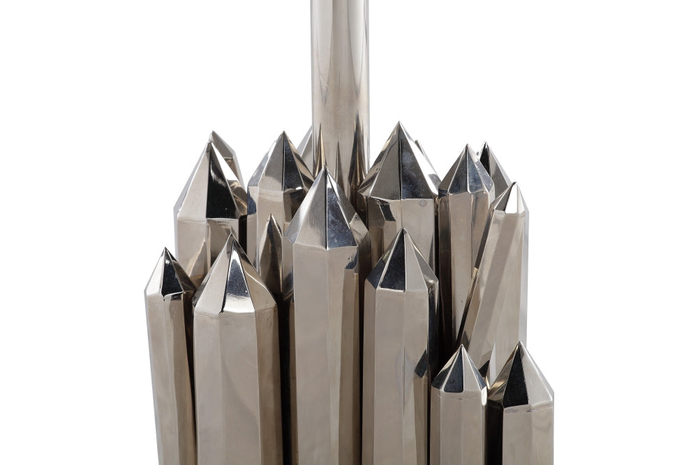 Kryptonite Drink Table (Polished Stainless & Shagreen)