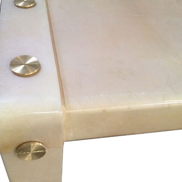 Lug Coffee Table (Natural & Brass)
