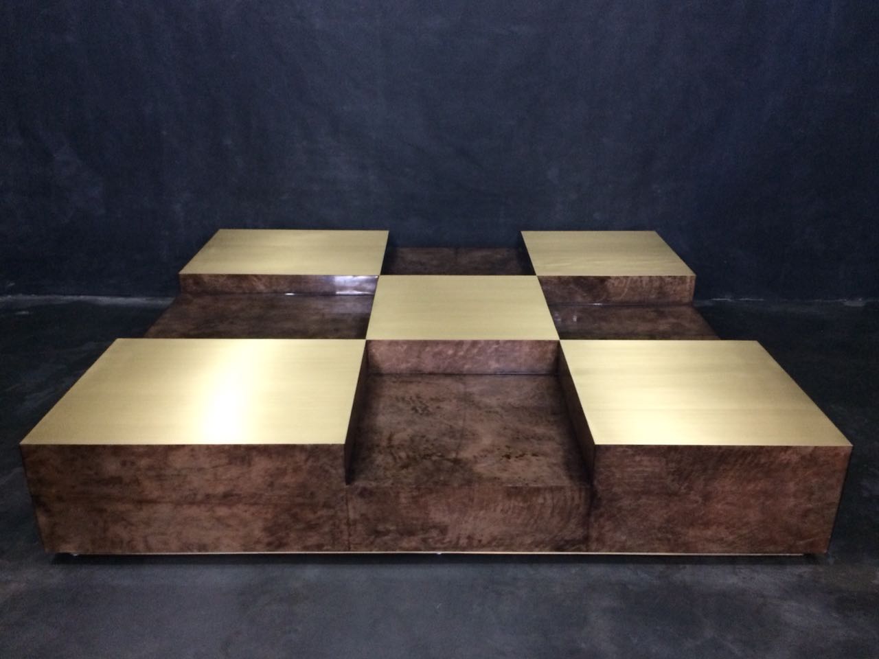 Mann Coffee Table (Natural Brass)