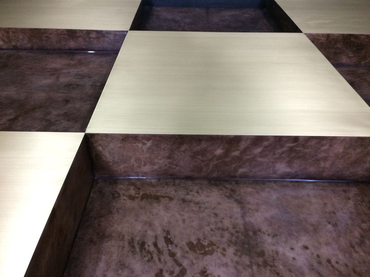 Mann Coffee Table (Natural Brass)