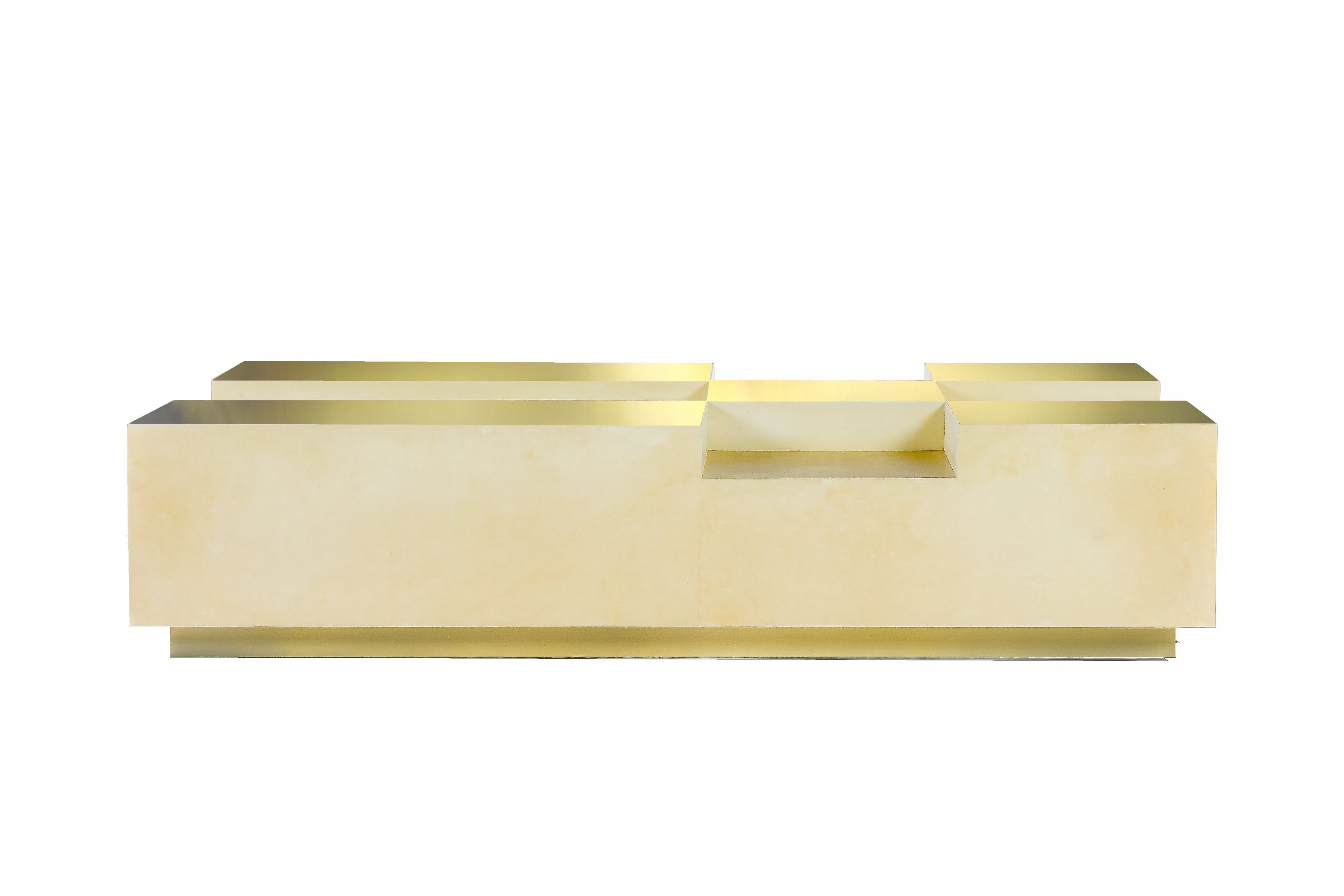 Mann Coffee Table (Natural Brass)