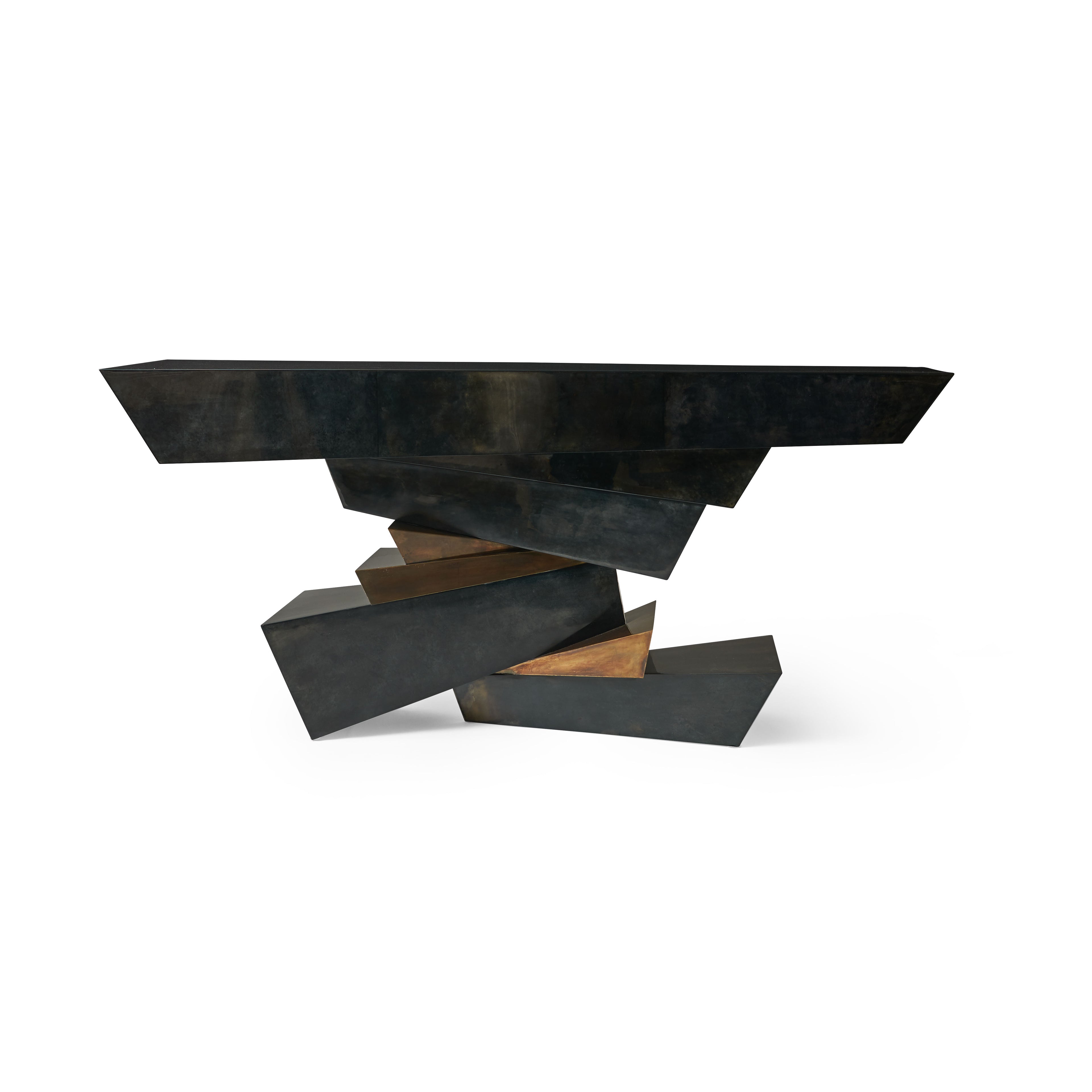 Plateau Console (Charcoal & Bronze)