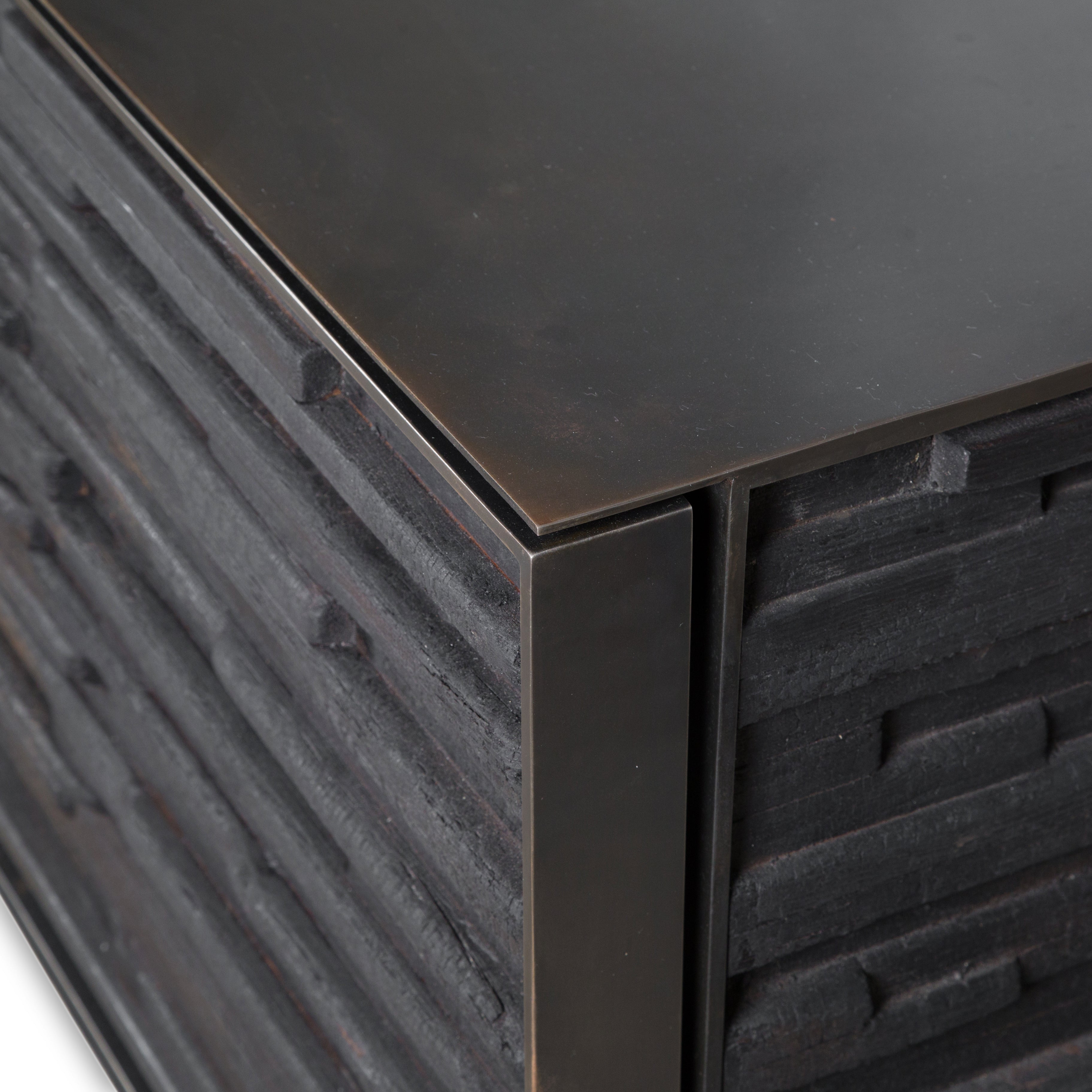 Charred Wood Cabinet 72"
