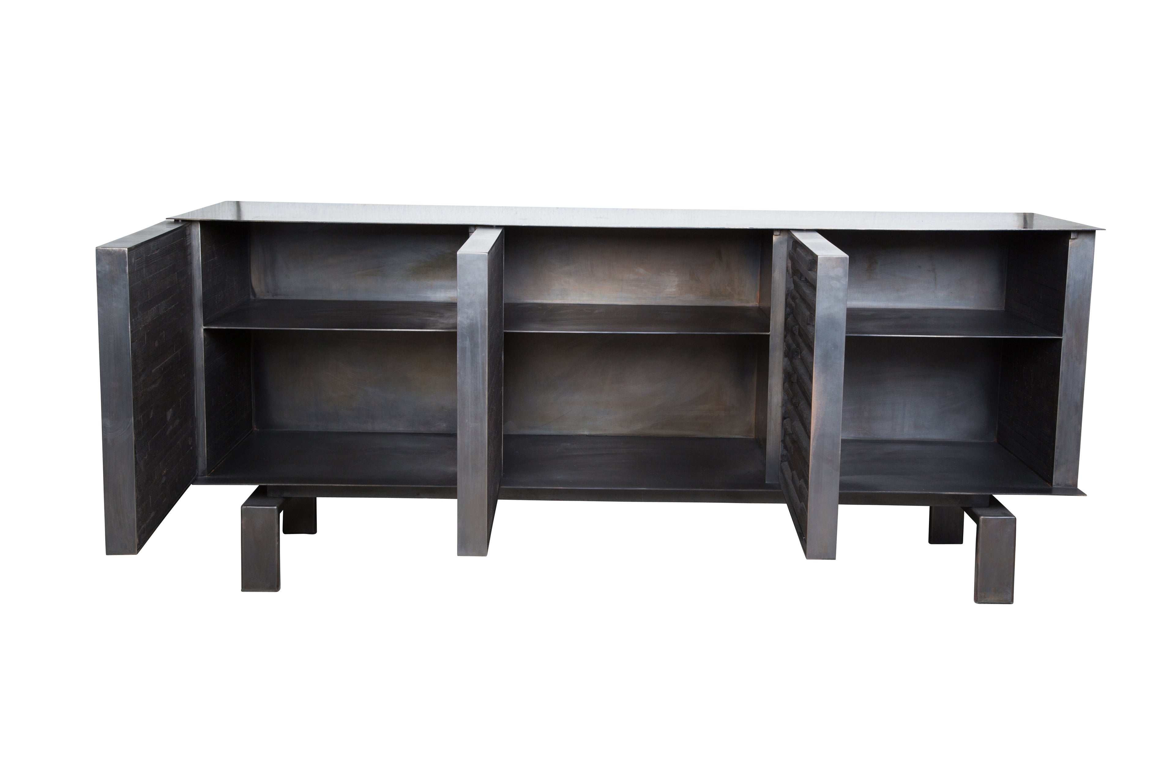 Charred Wood Cabinet 72"
