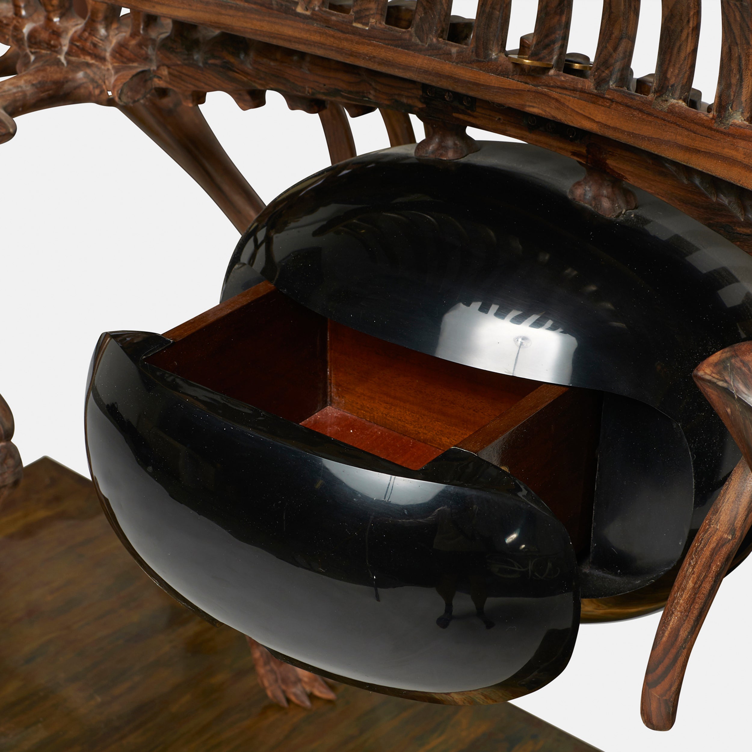 Ebony Rhino Skeleton Console