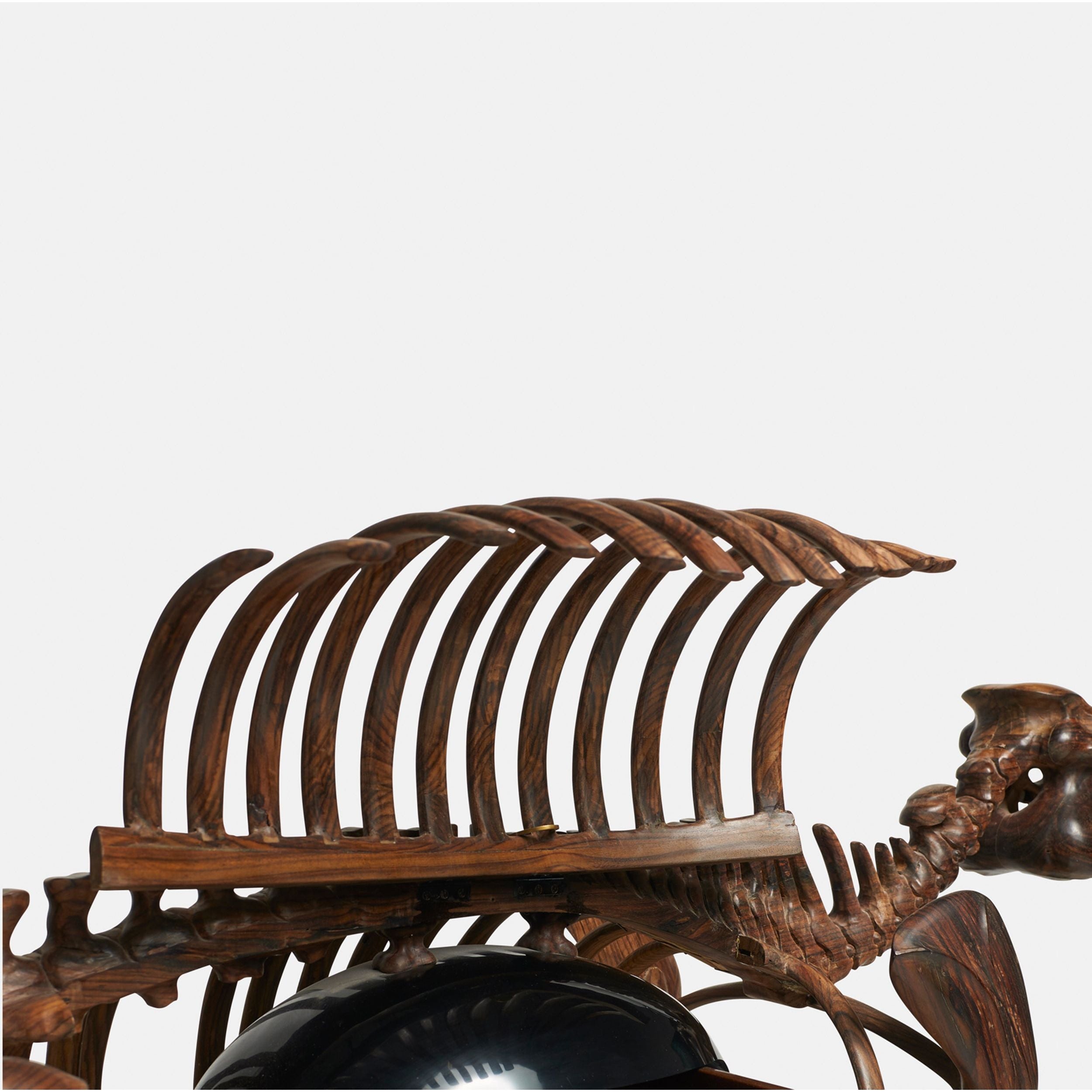 Ebony Rhino Skeleton Console