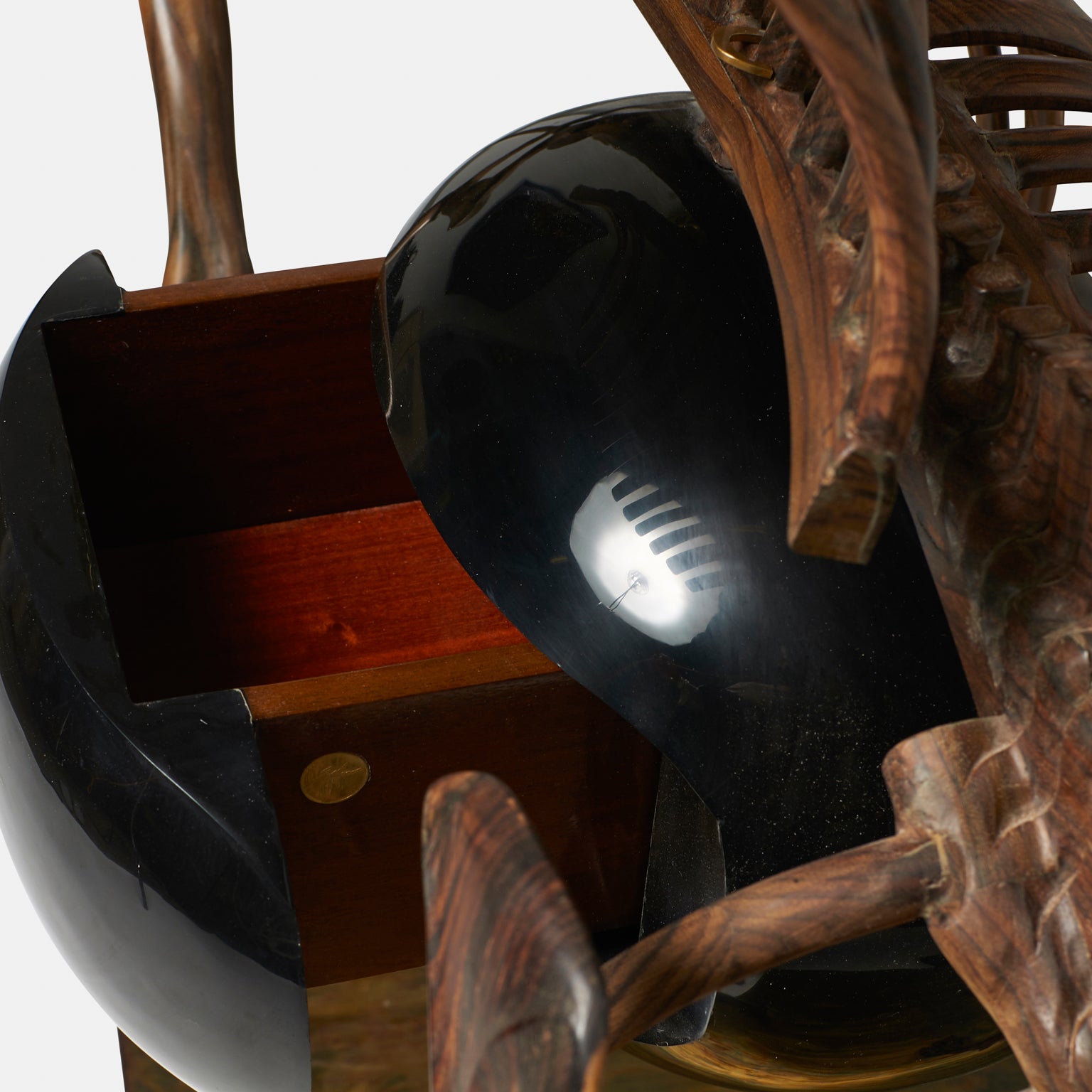 Ebony Rhino Skeleton Console