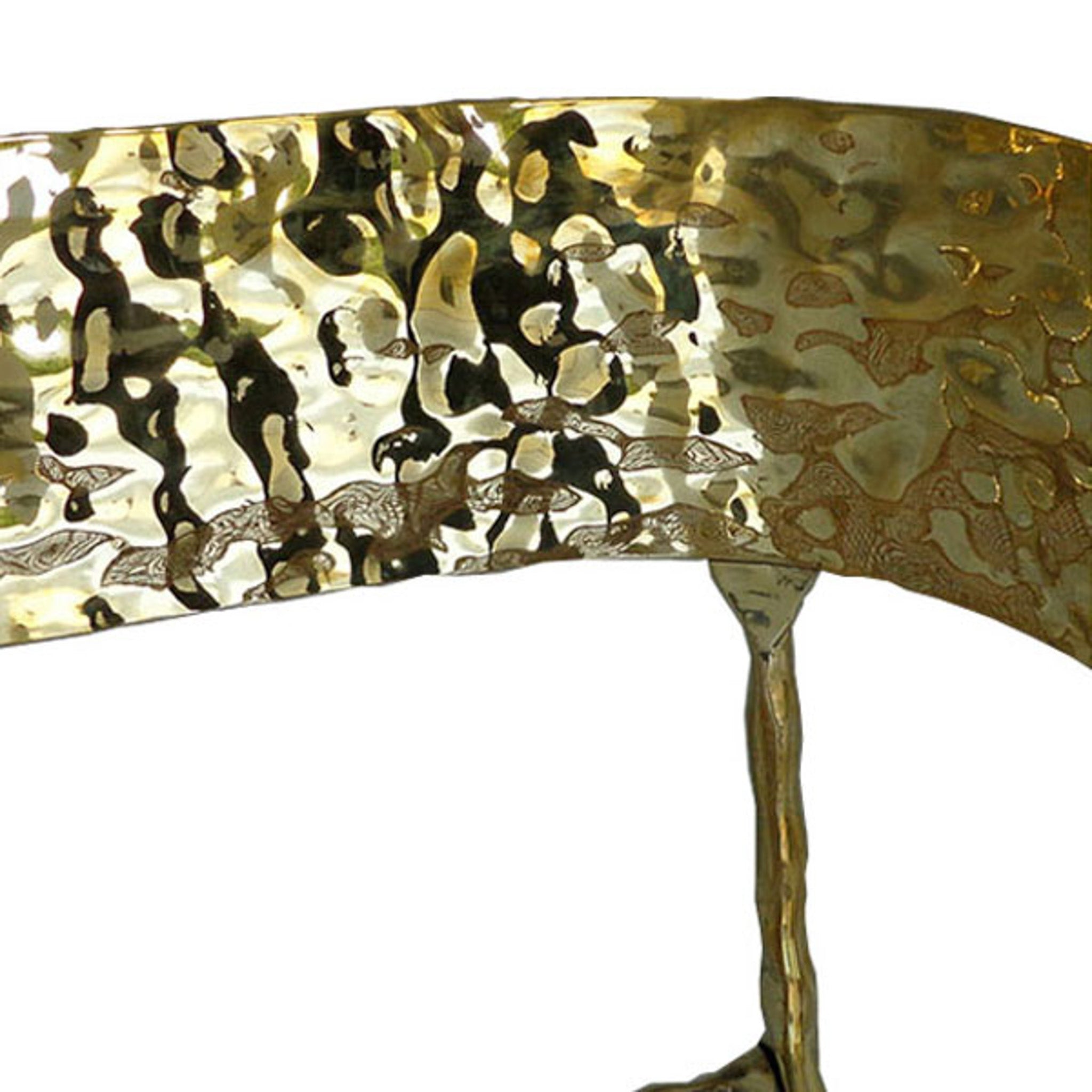 Aqua Brass Club Chair
