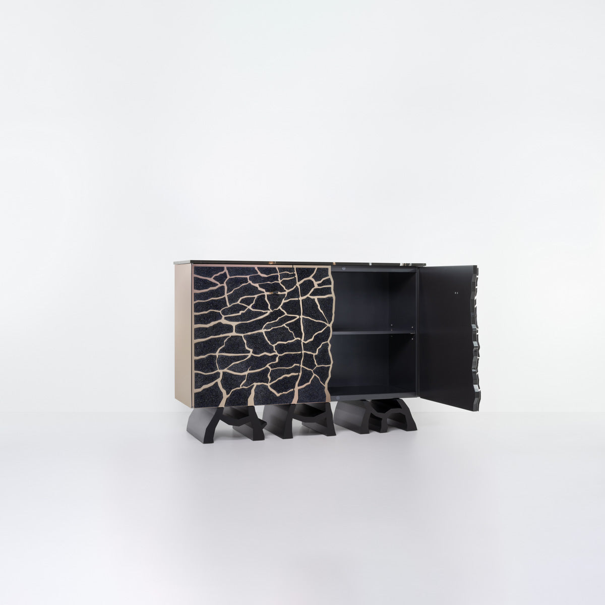 Black Hamada 2 Door Cabinet