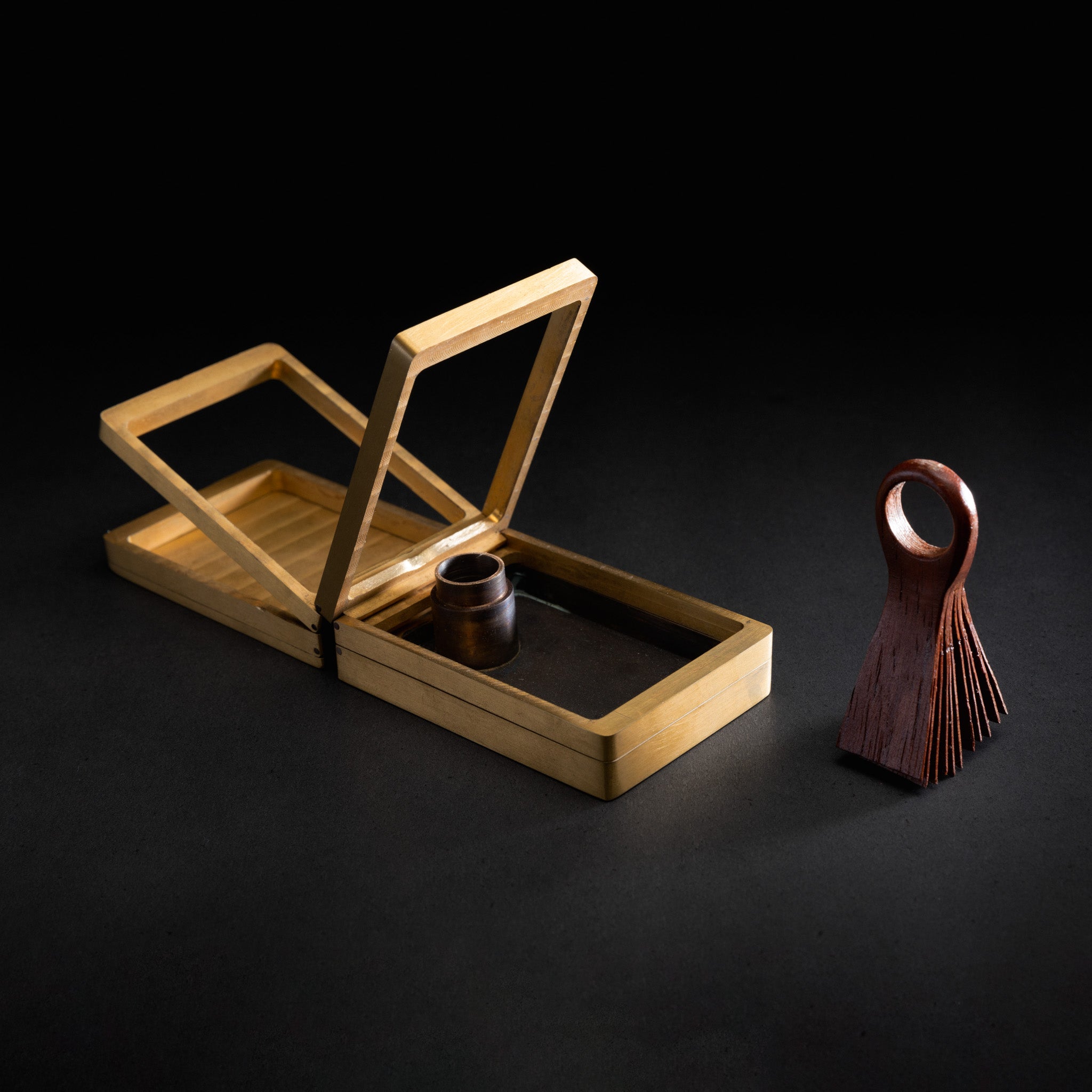 Brass Box & Wood Ring