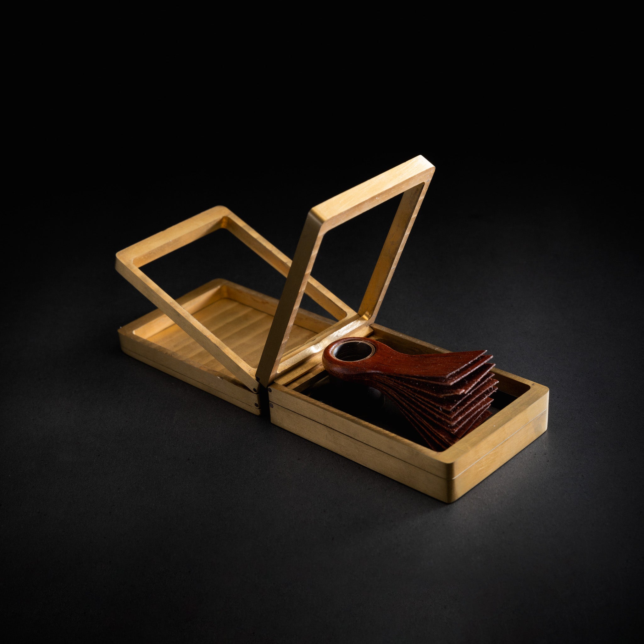 Brass Box & Wood Ring