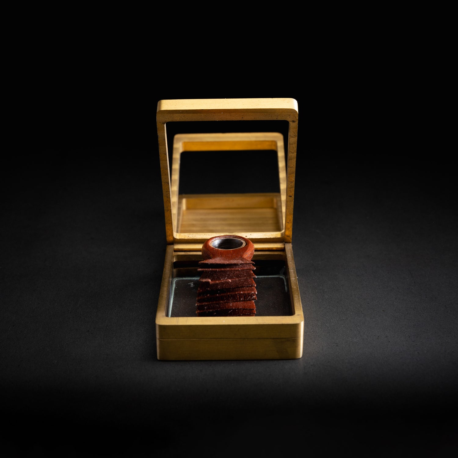 Brass Box & Wood Ring