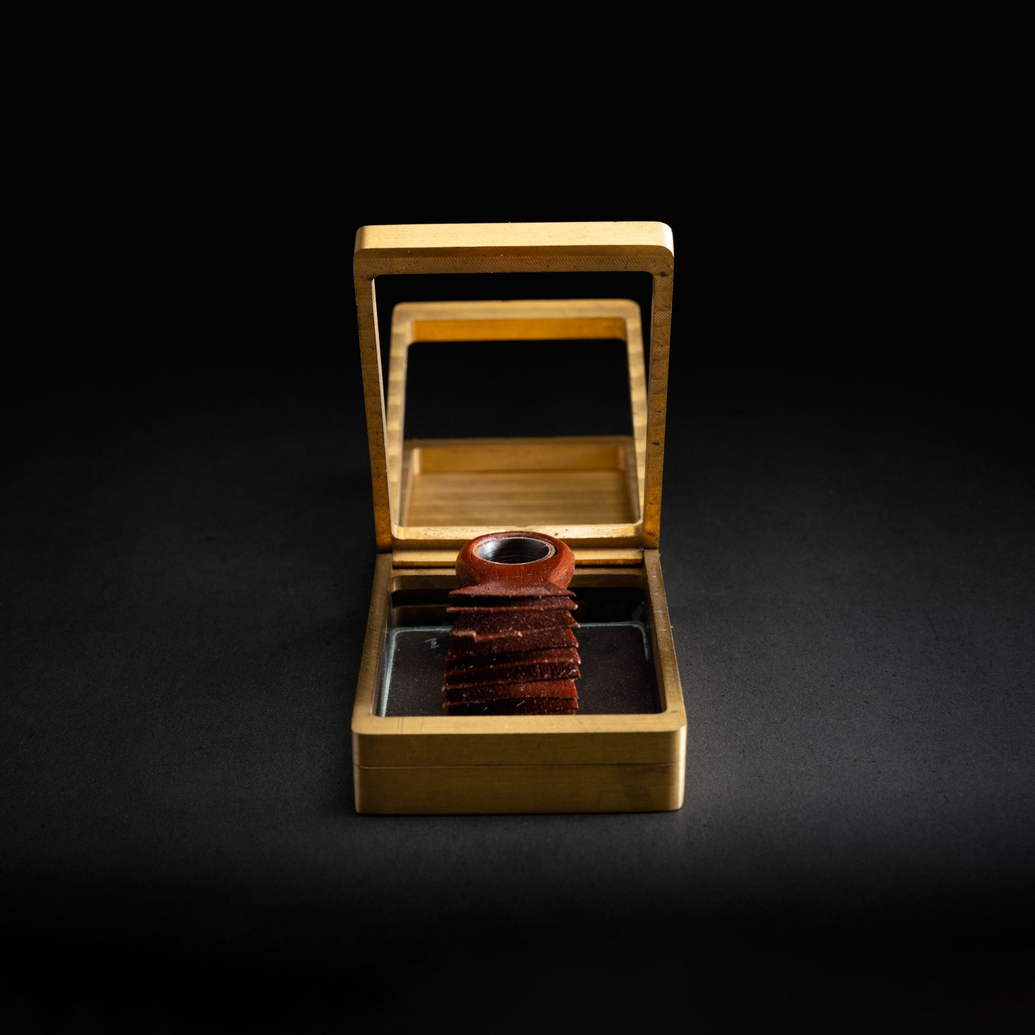 Brass Box & Wood Ring