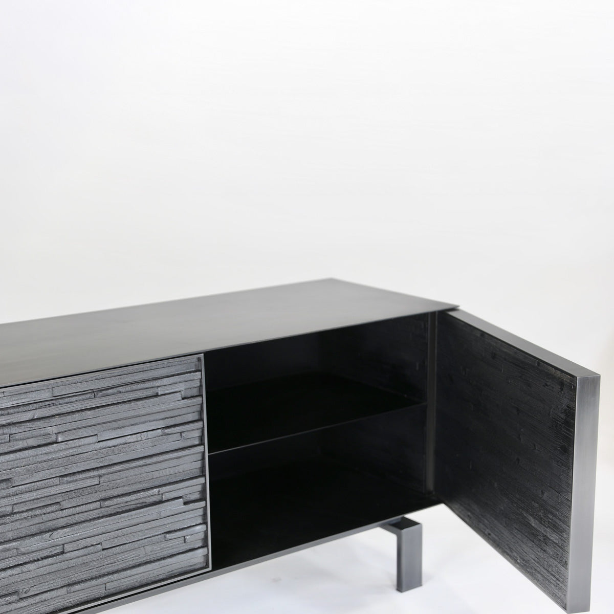 Charred Wood Cabinet 60"
