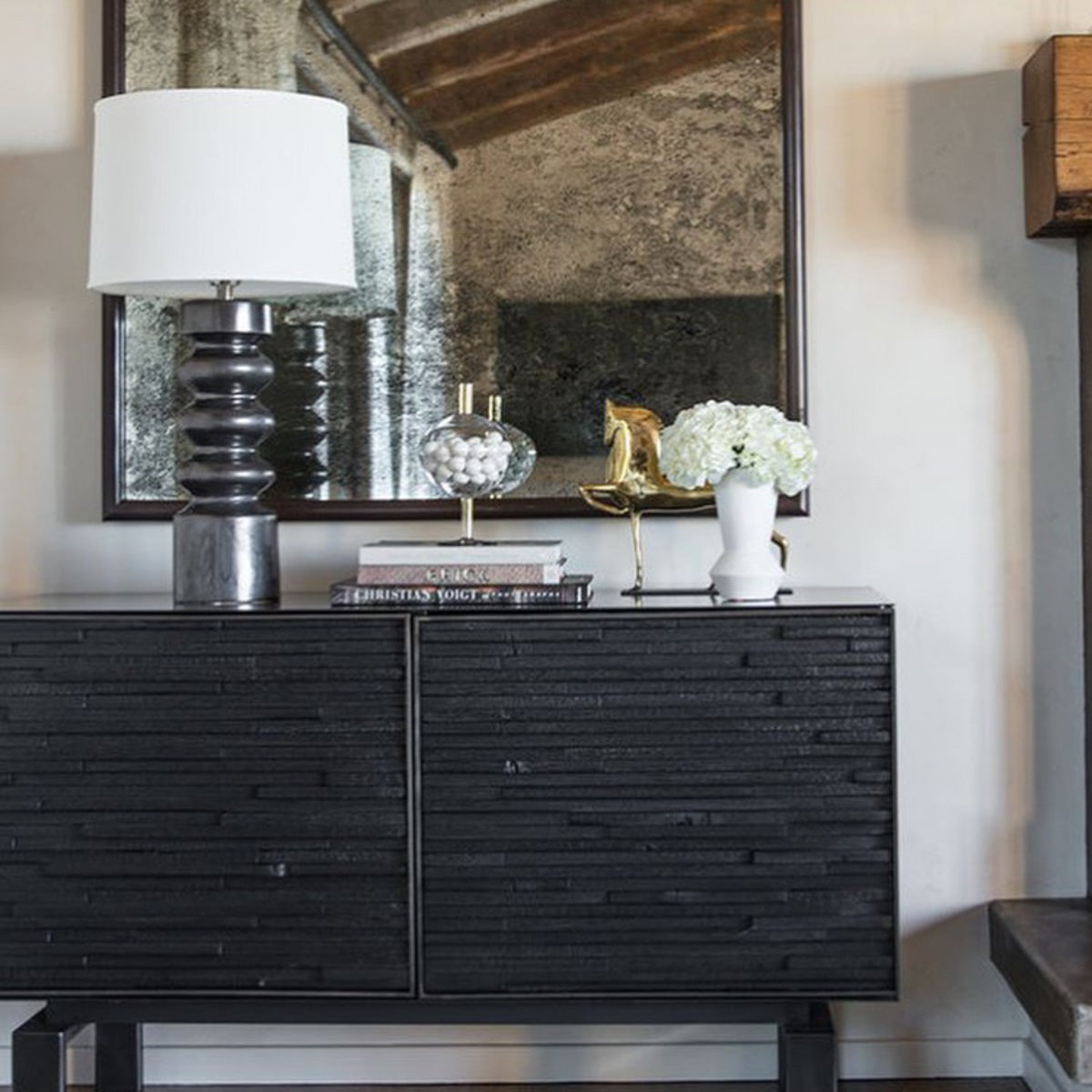 Charred Wood Cabinet 60"