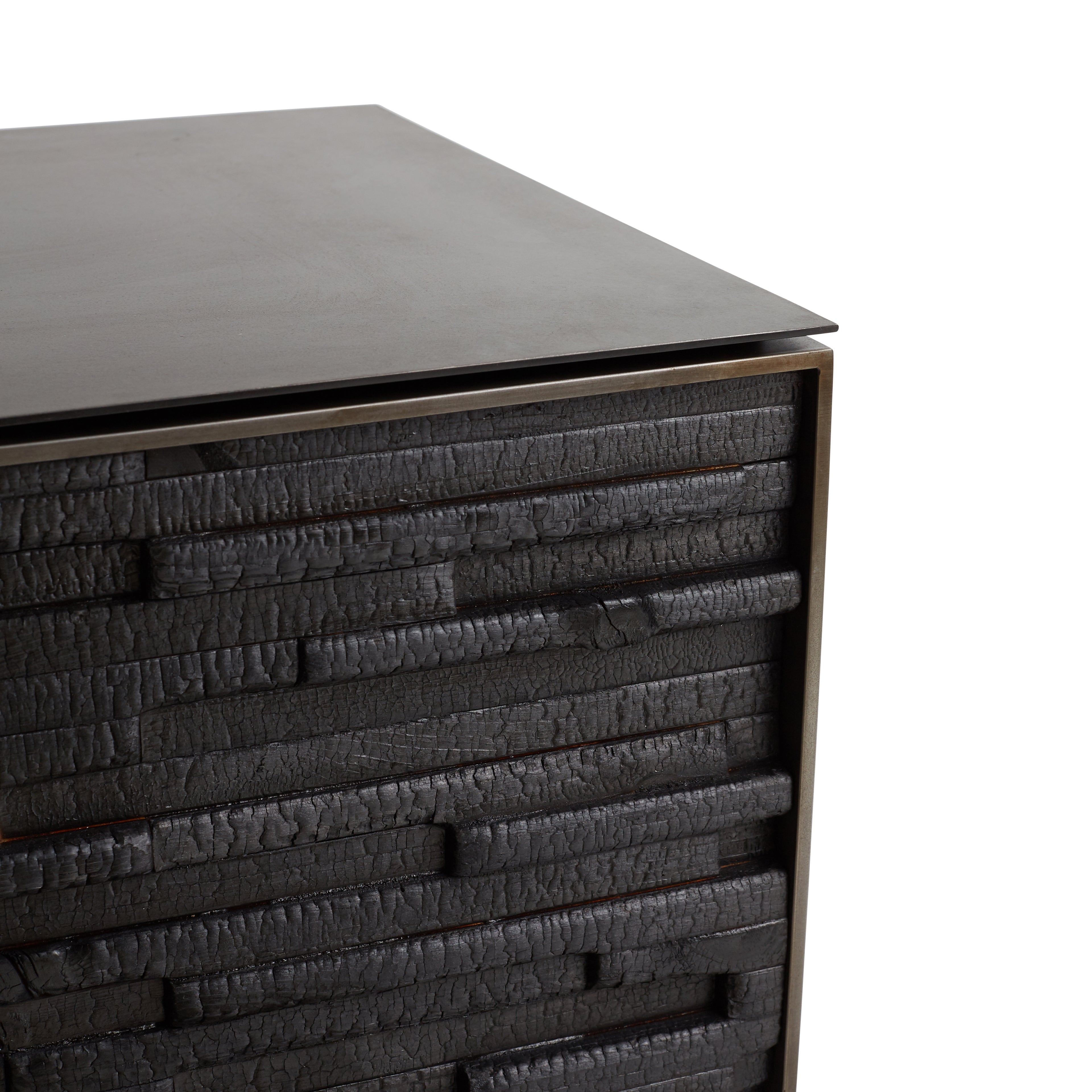 Charred Wood Cabinet 72"