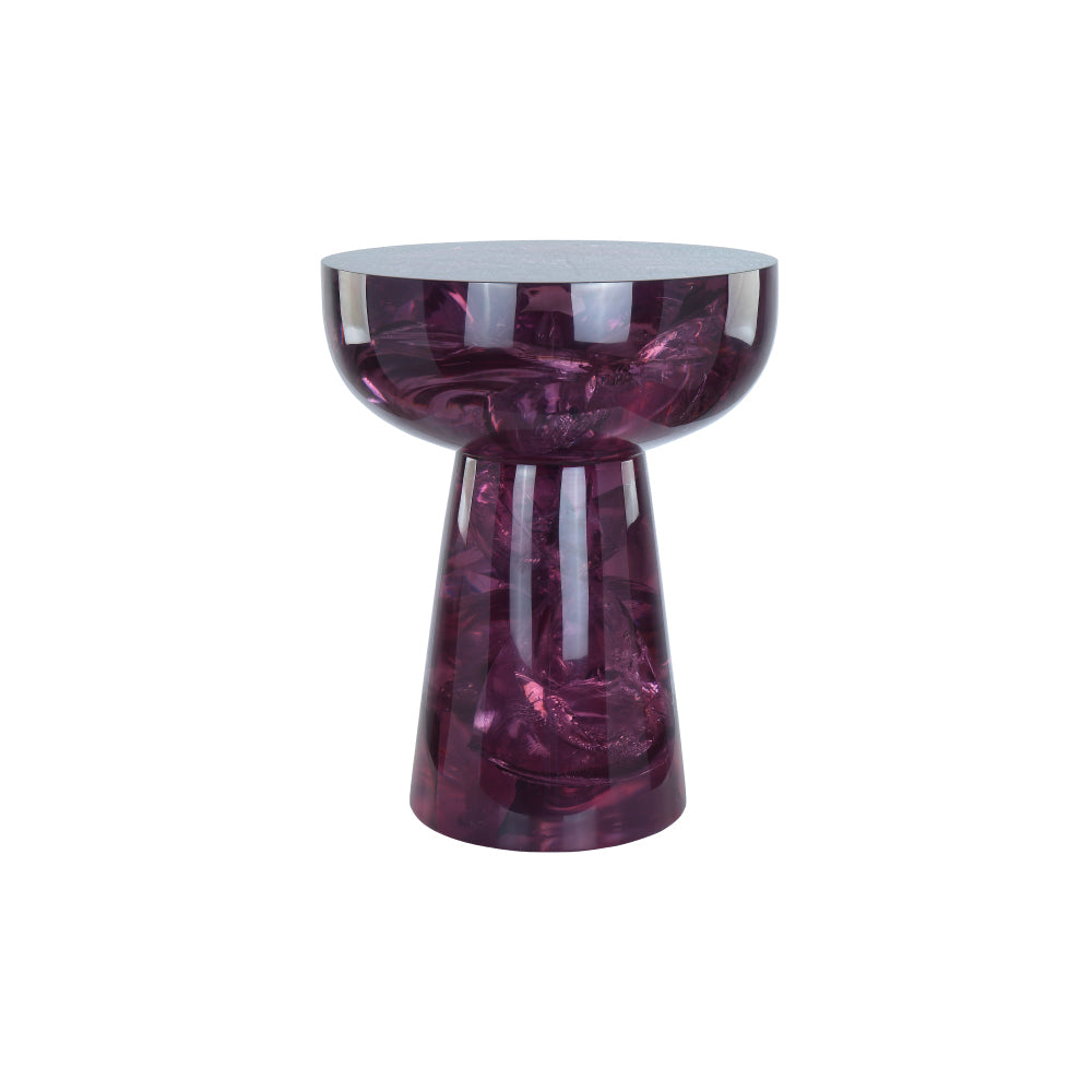 Ice Resin Clove Table (Purple Amethyst)