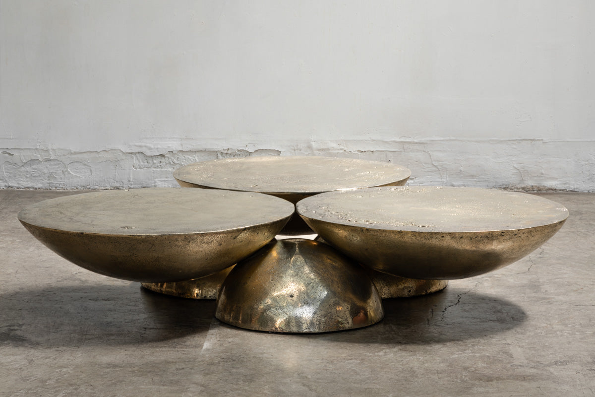 Copal Coffee Table Polished Bronze