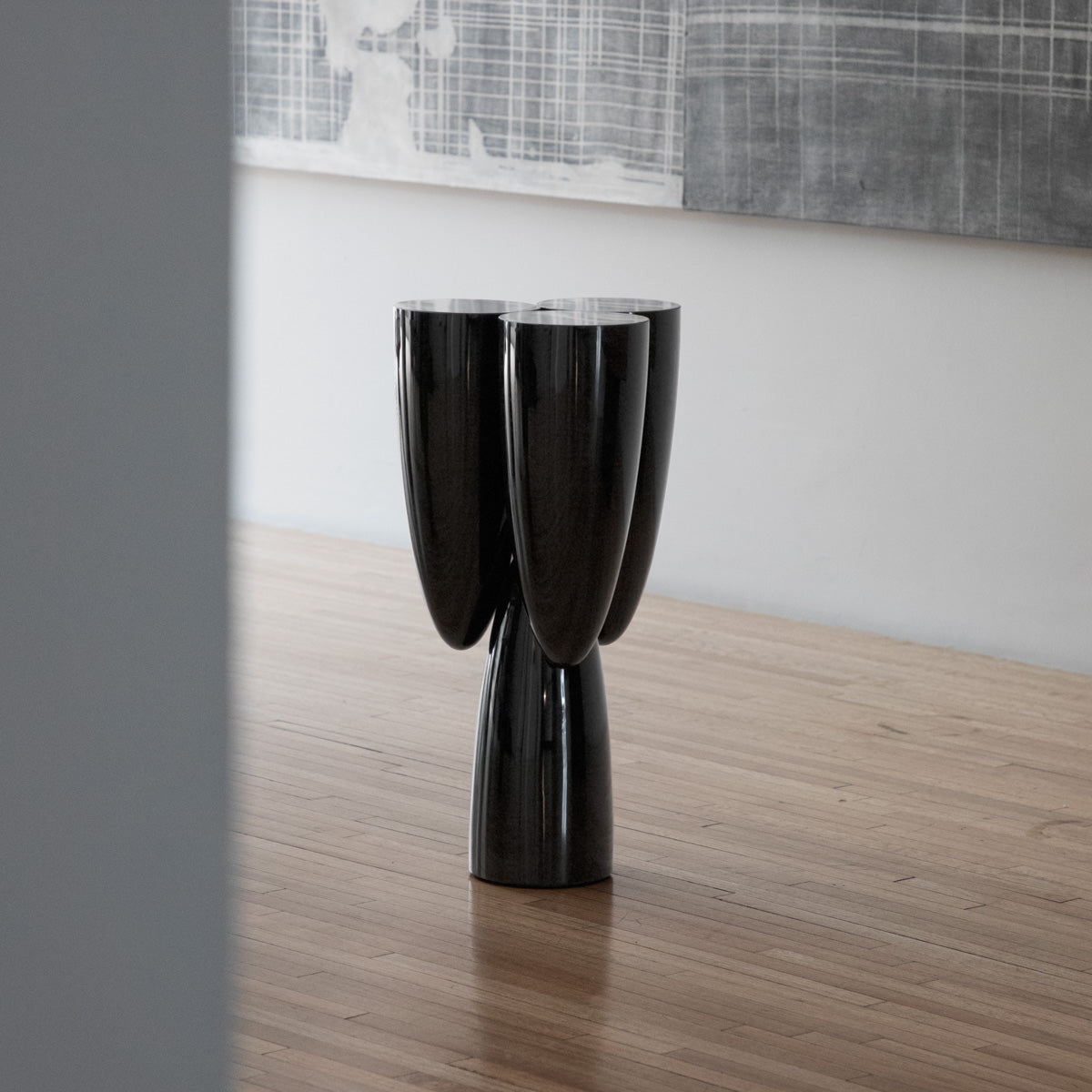 Copal Side Table in Obsidian