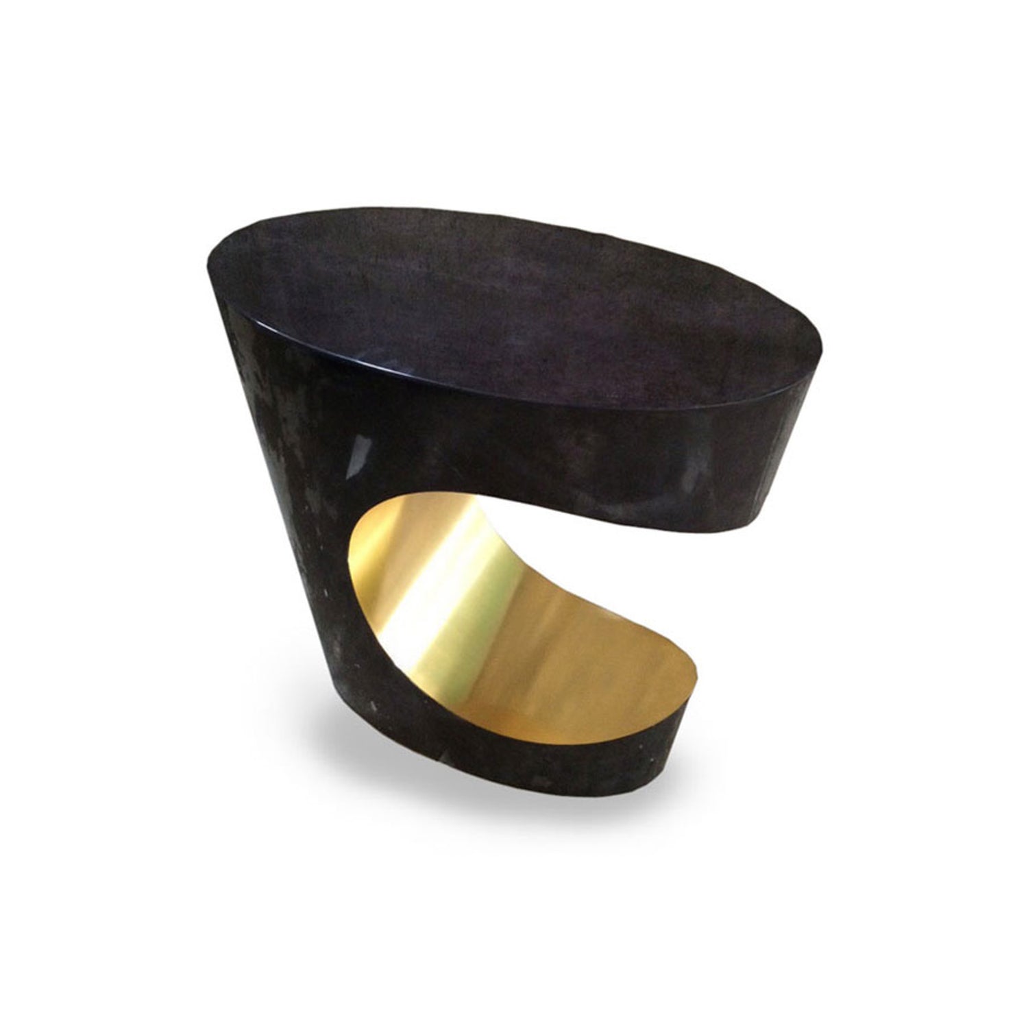 Crescent Parchment Side Table