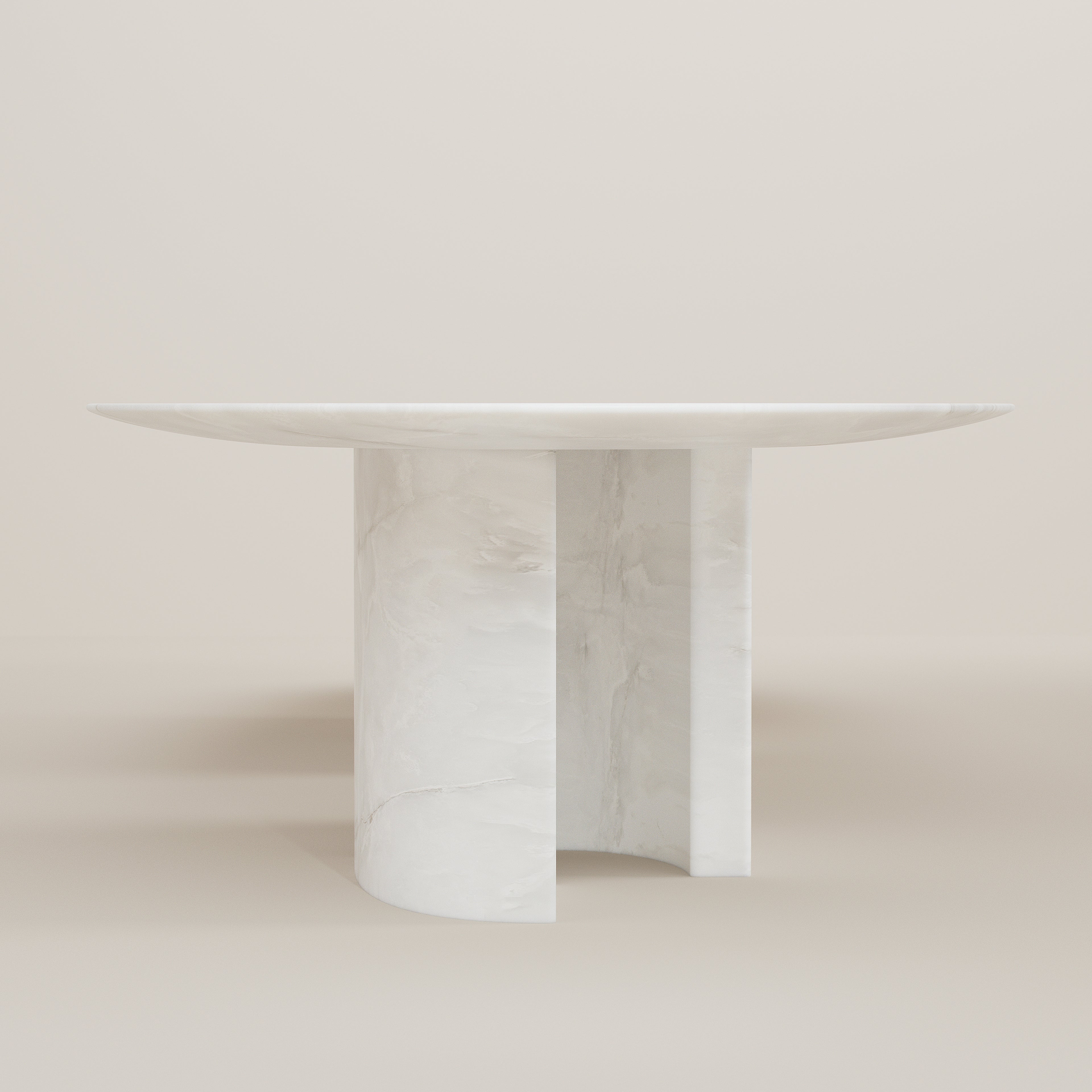 Eternel Sans Temps Dining Table Xlong - White Onyx