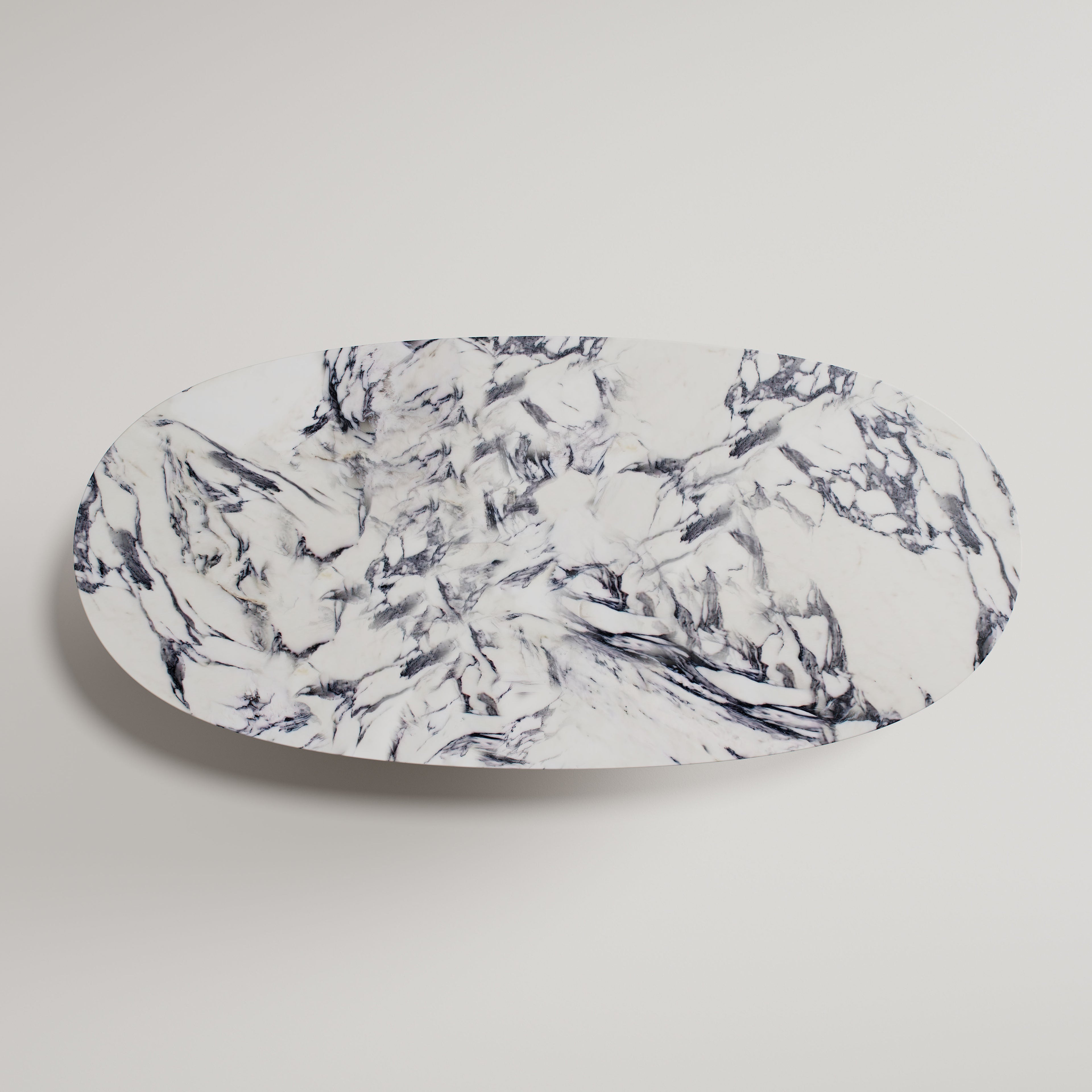 Eternel Sans Temps Dining Table Oval - White Arabescato