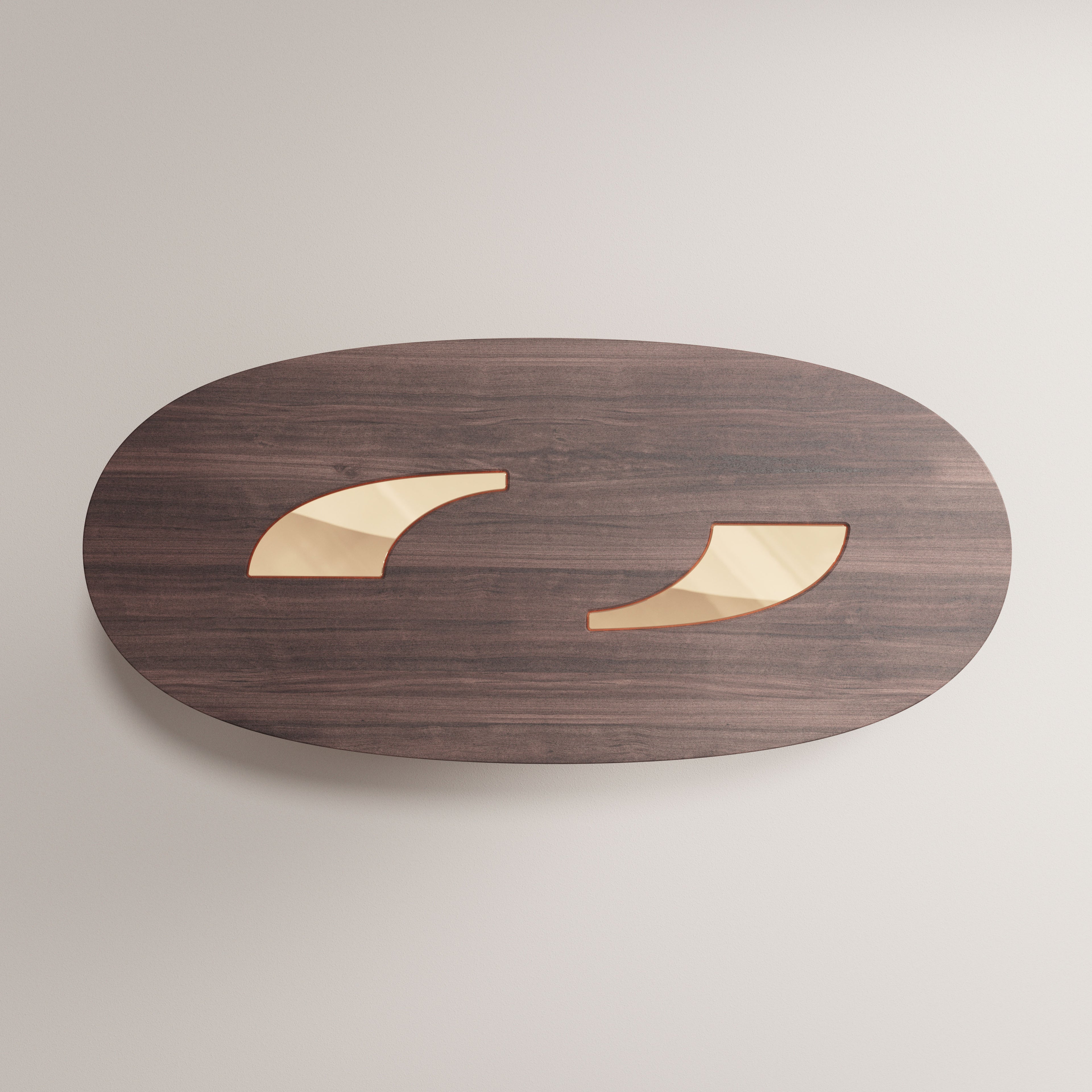 Eternel Sans Temps Dining Table Oval - Walnut and Brass