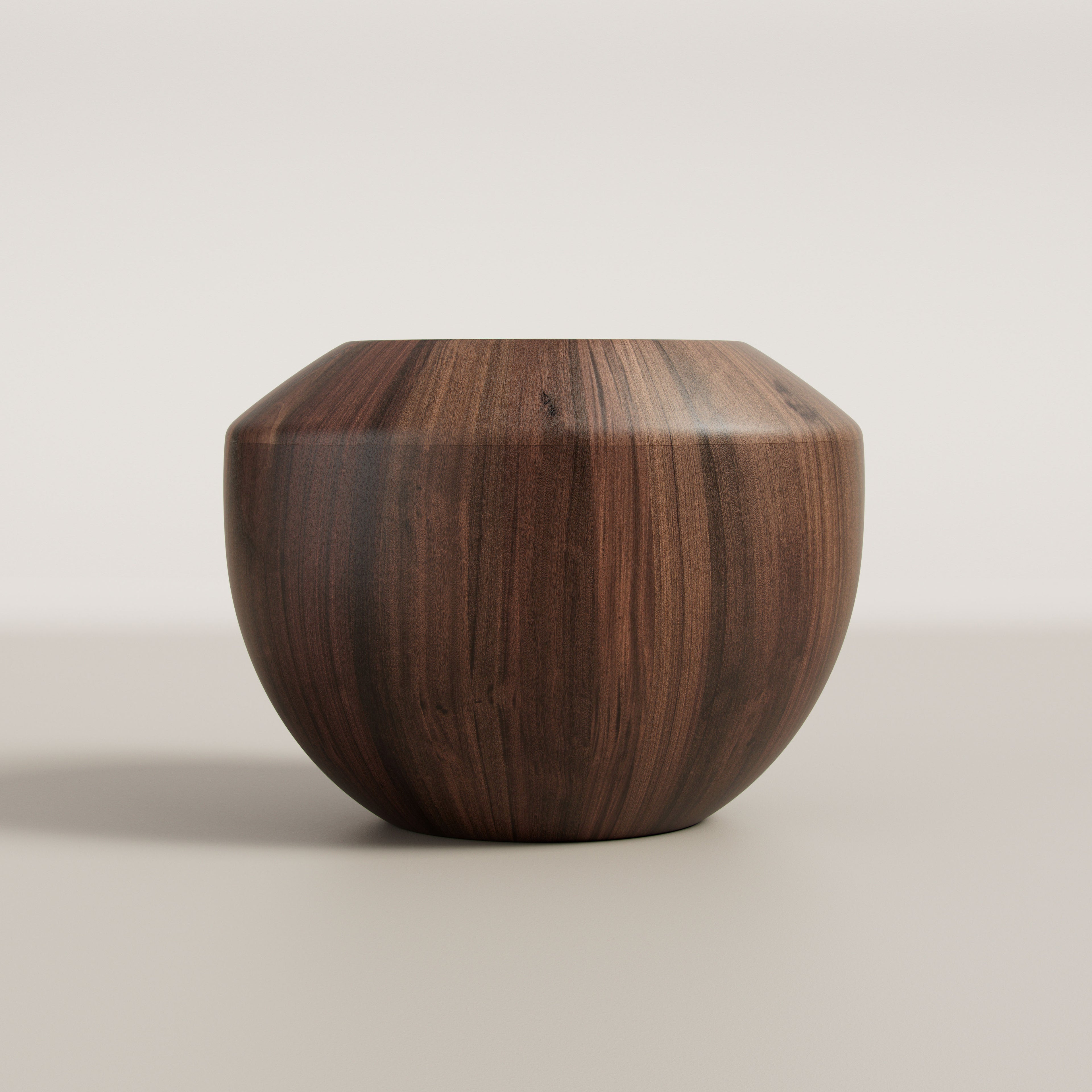 Eternel Sans Temps Side Table - Walnut and Stainless Steel