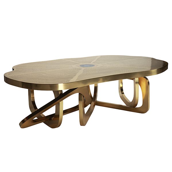 Etched Brass Olivers Coffee Table
