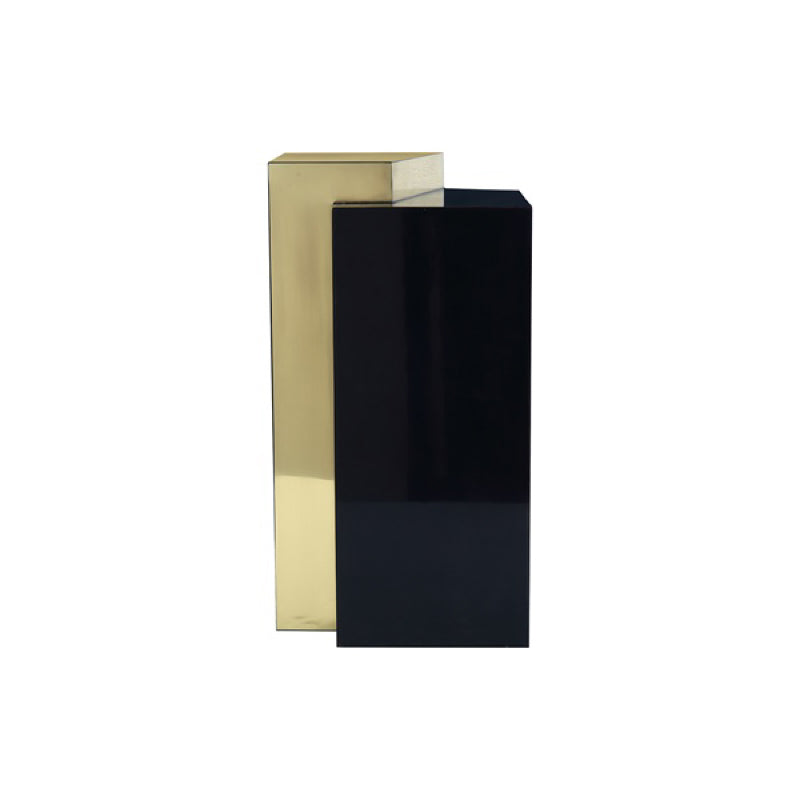 Isoloa Side Table (Charcoal &amp; Polished Brass)