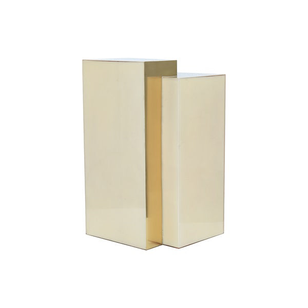 Isoloa Side Table (Natural & Polished Brass)