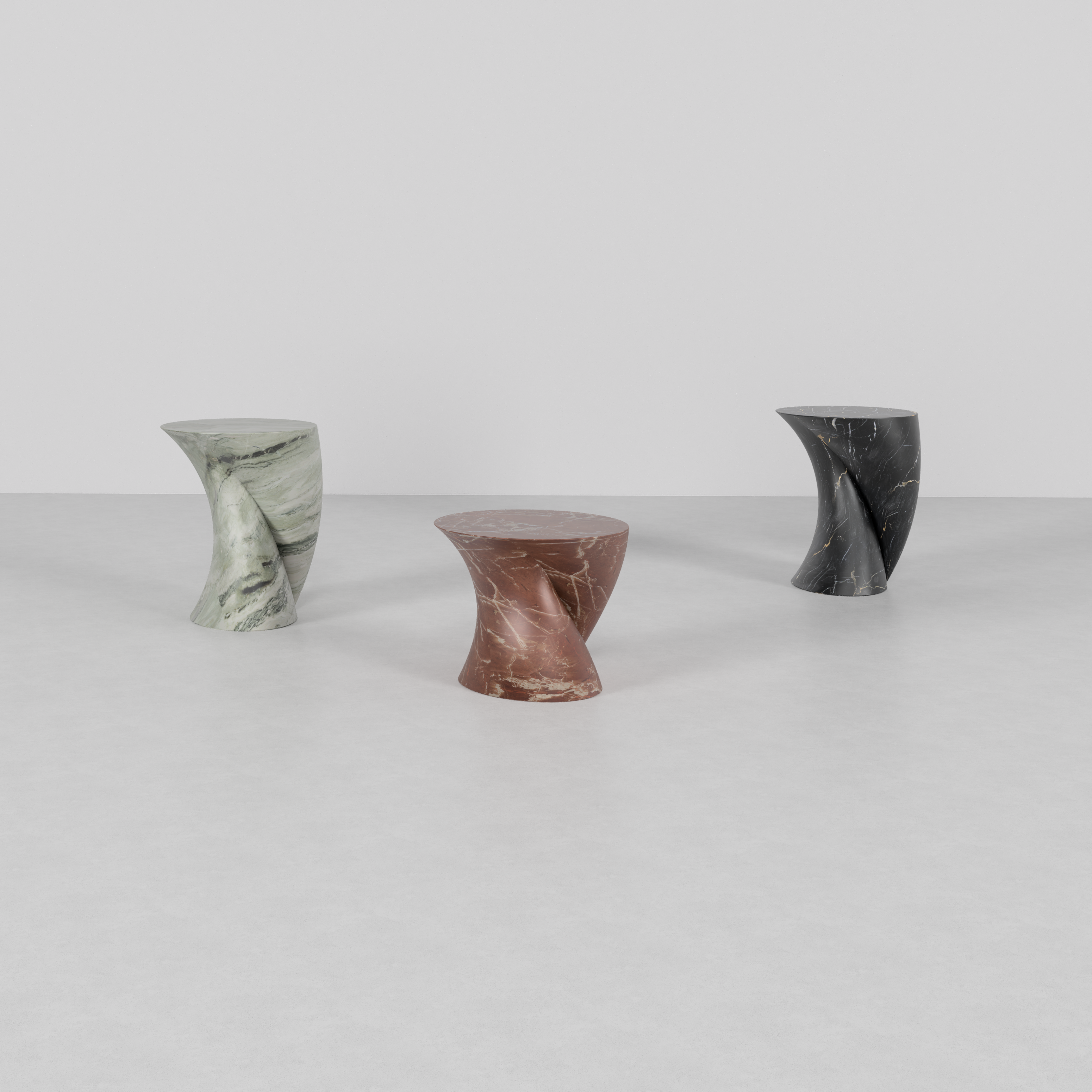 Departed Marble Sculptural Side Table