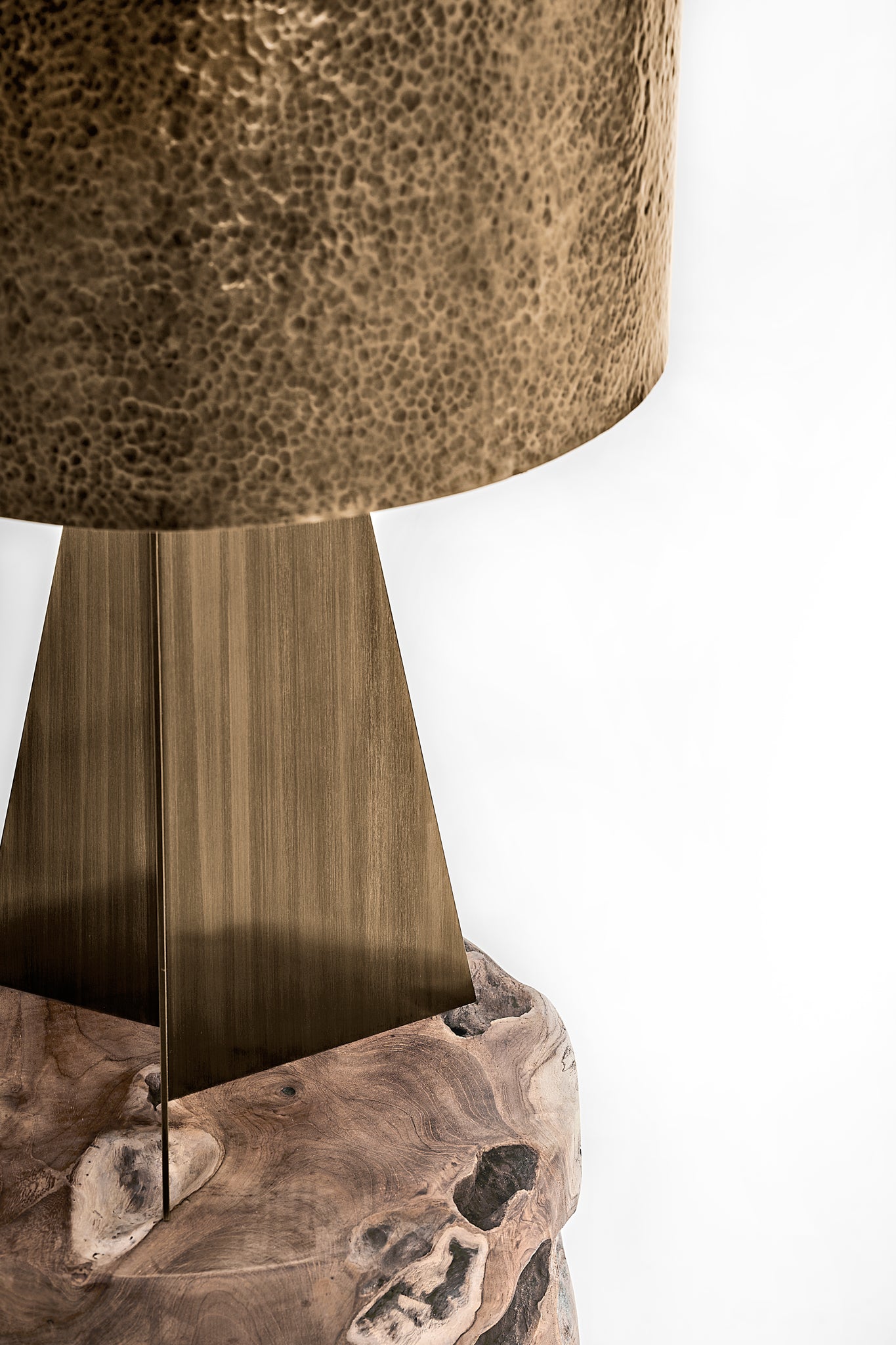 Law & Disorder Table Lamp - Hammered Brass
