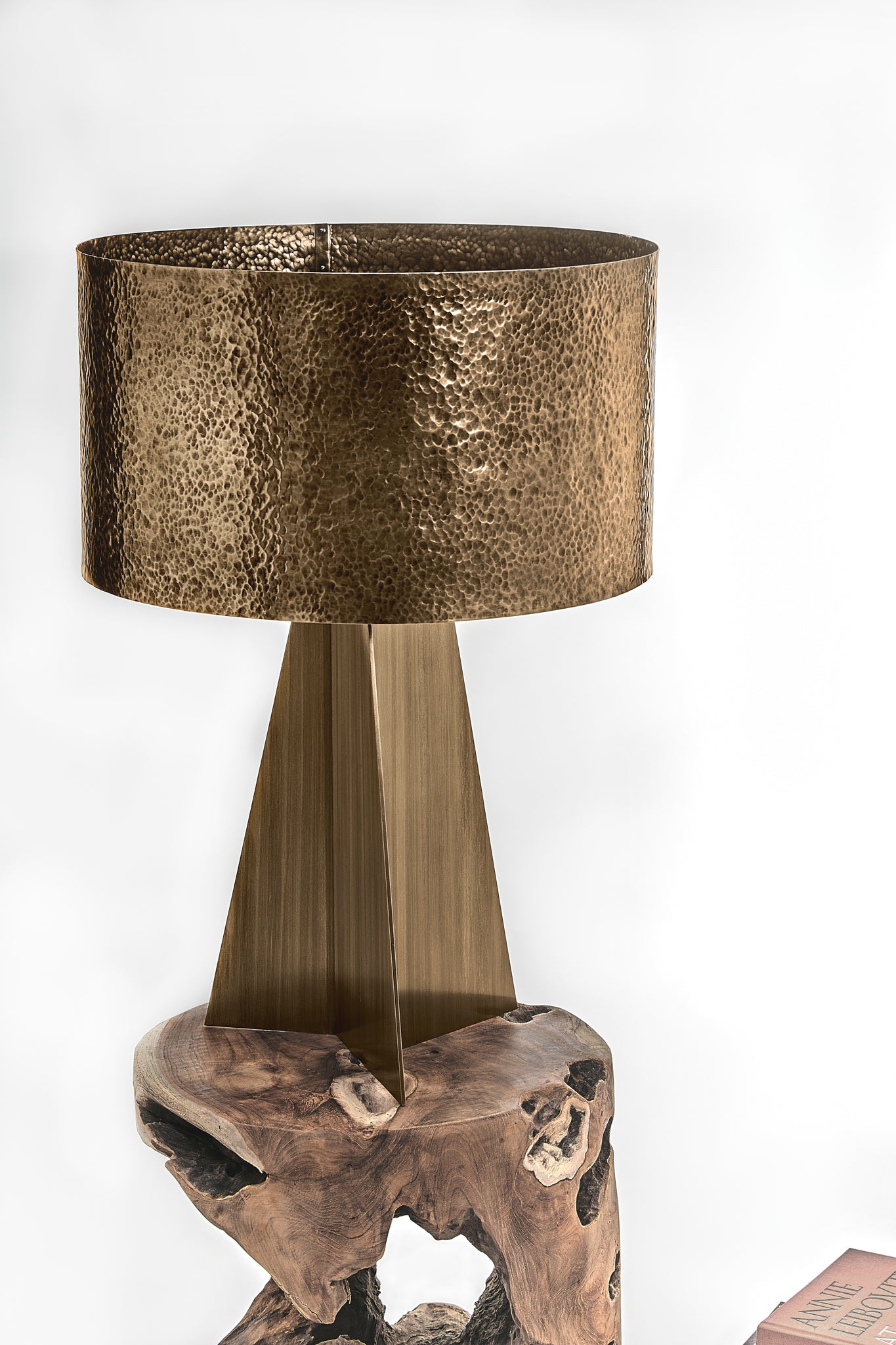 Law & Disorder Table Lamp - Hammered Brass