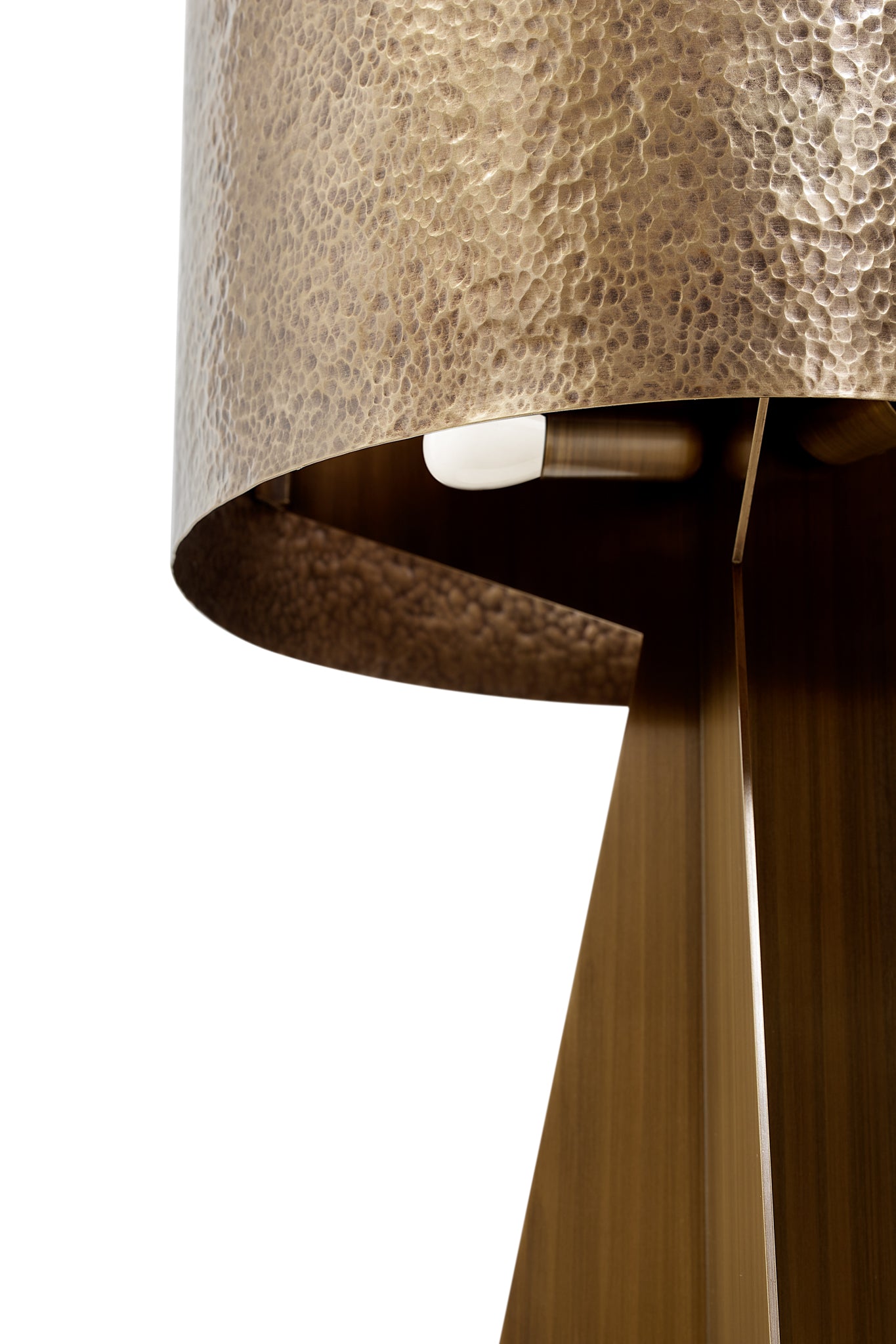 Law & Disorder Table Lamp - Hammered Brass