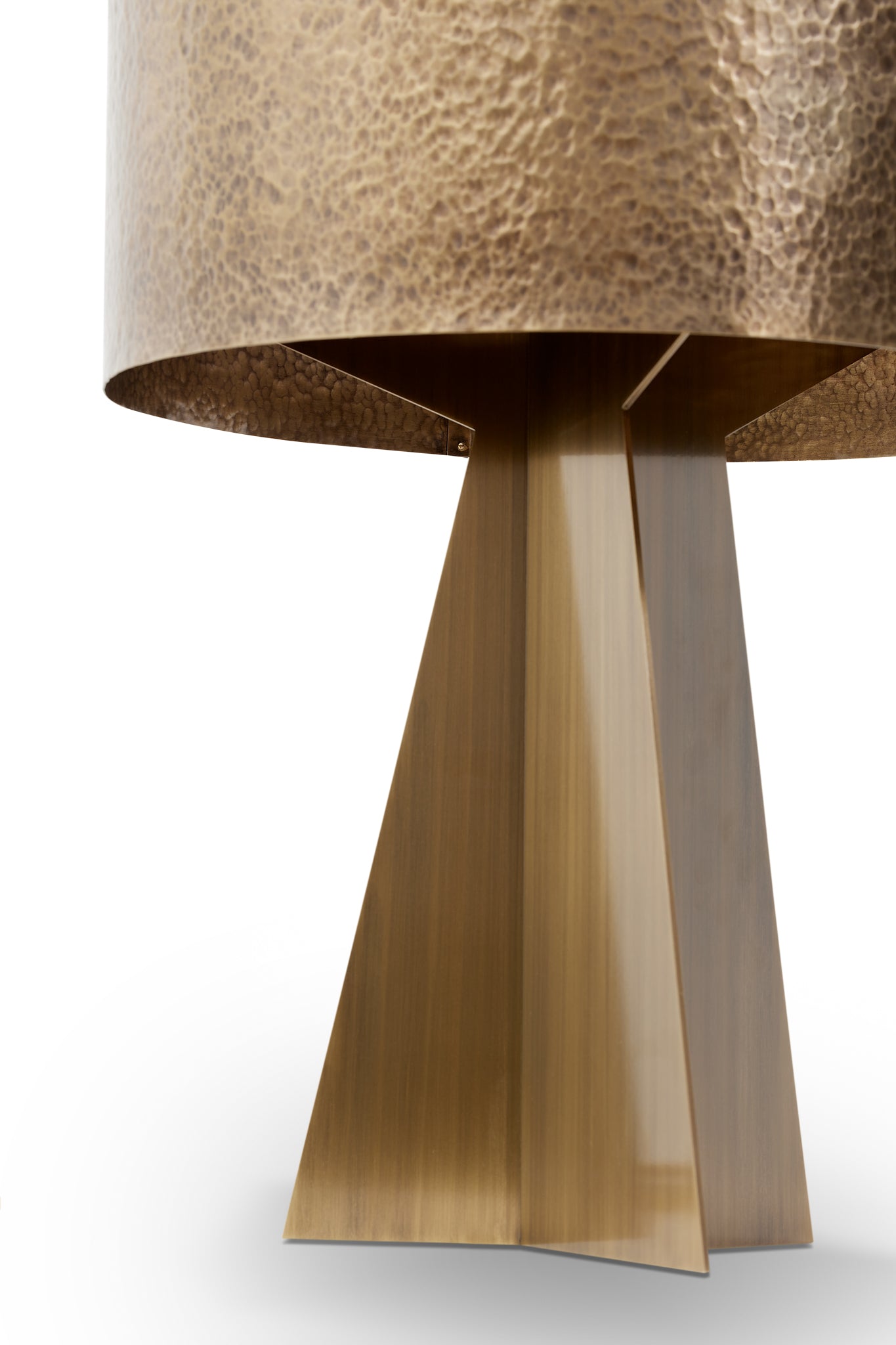 Law & Disorder Table Lamp - Hammered Brass