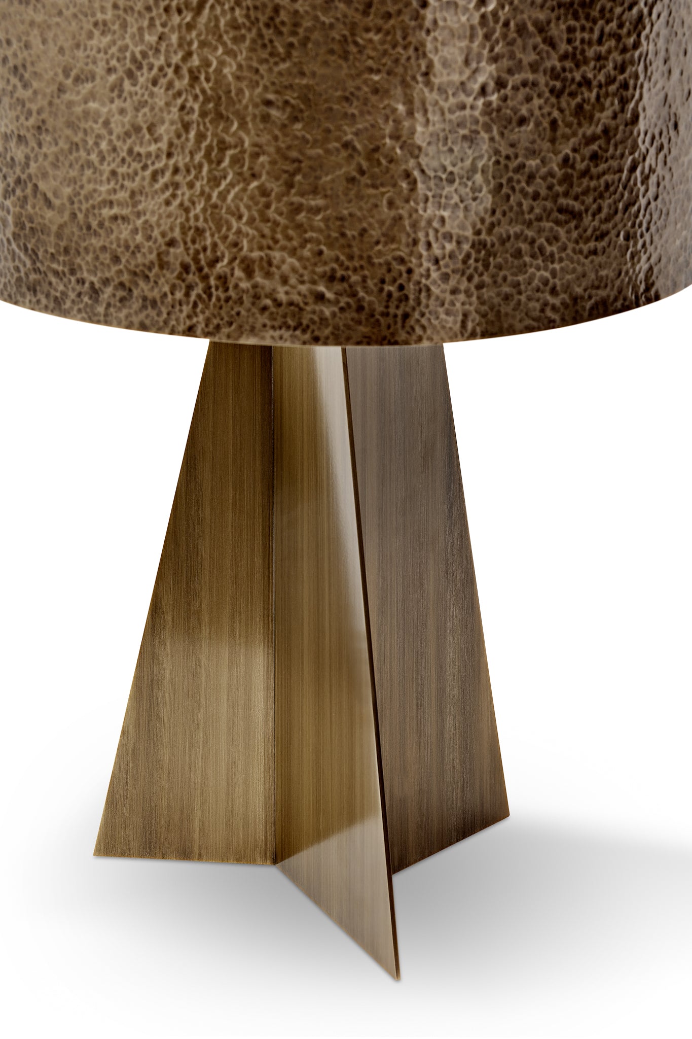 Law & Disorder Table Lamp - Hammered Brass