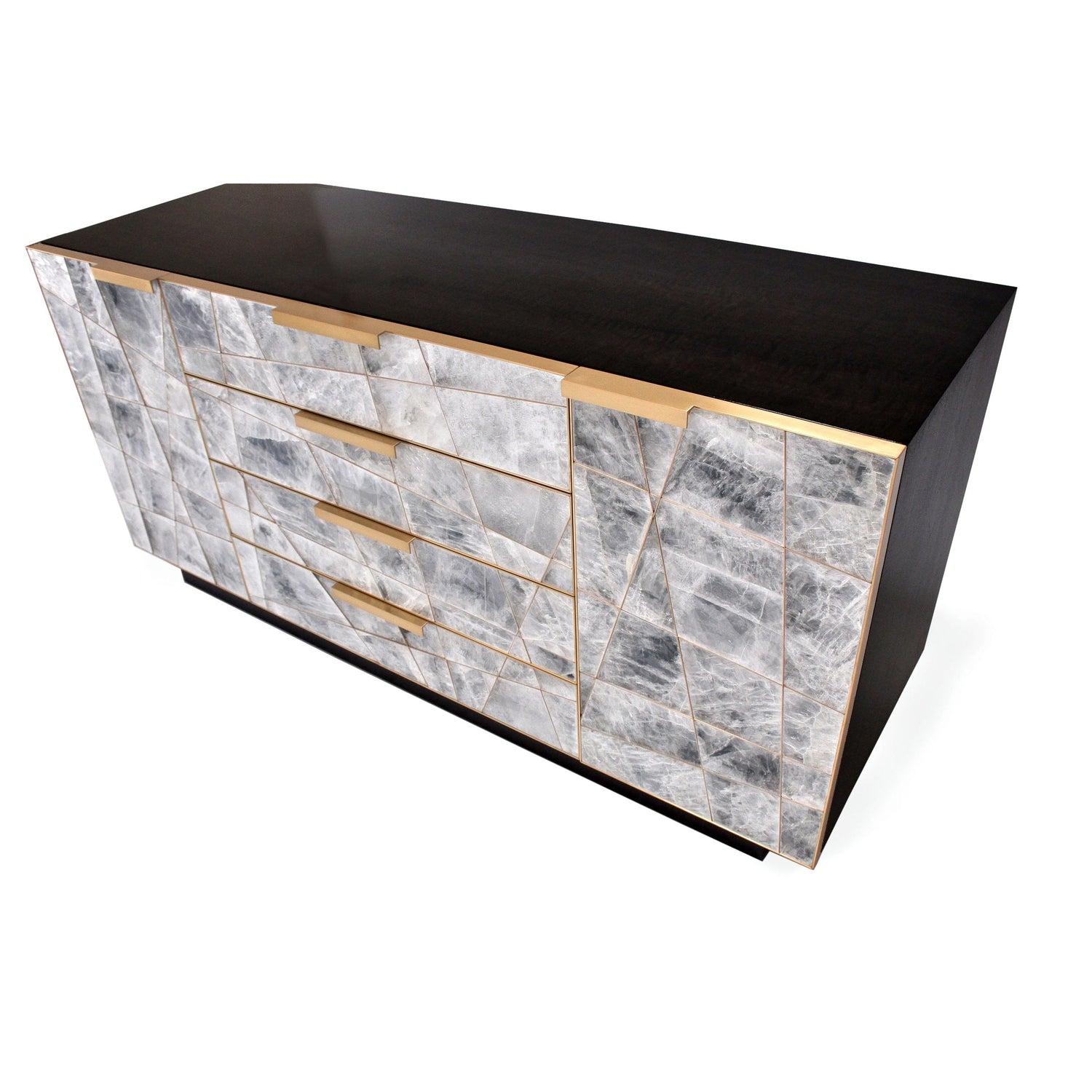 Mosaic Sideboard in Selenite and Bronze