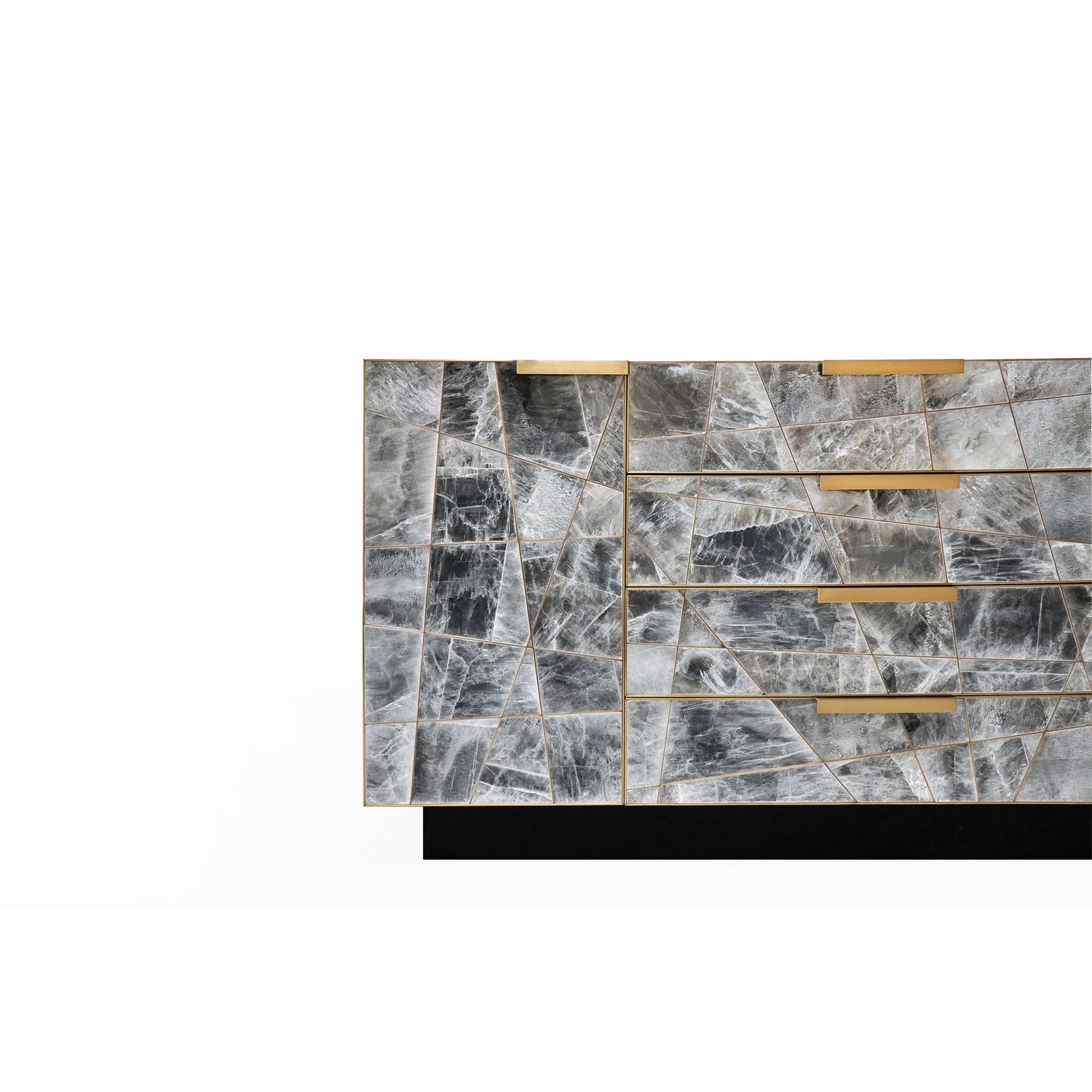 Mosaic Sideboard in Selenite and Bronze