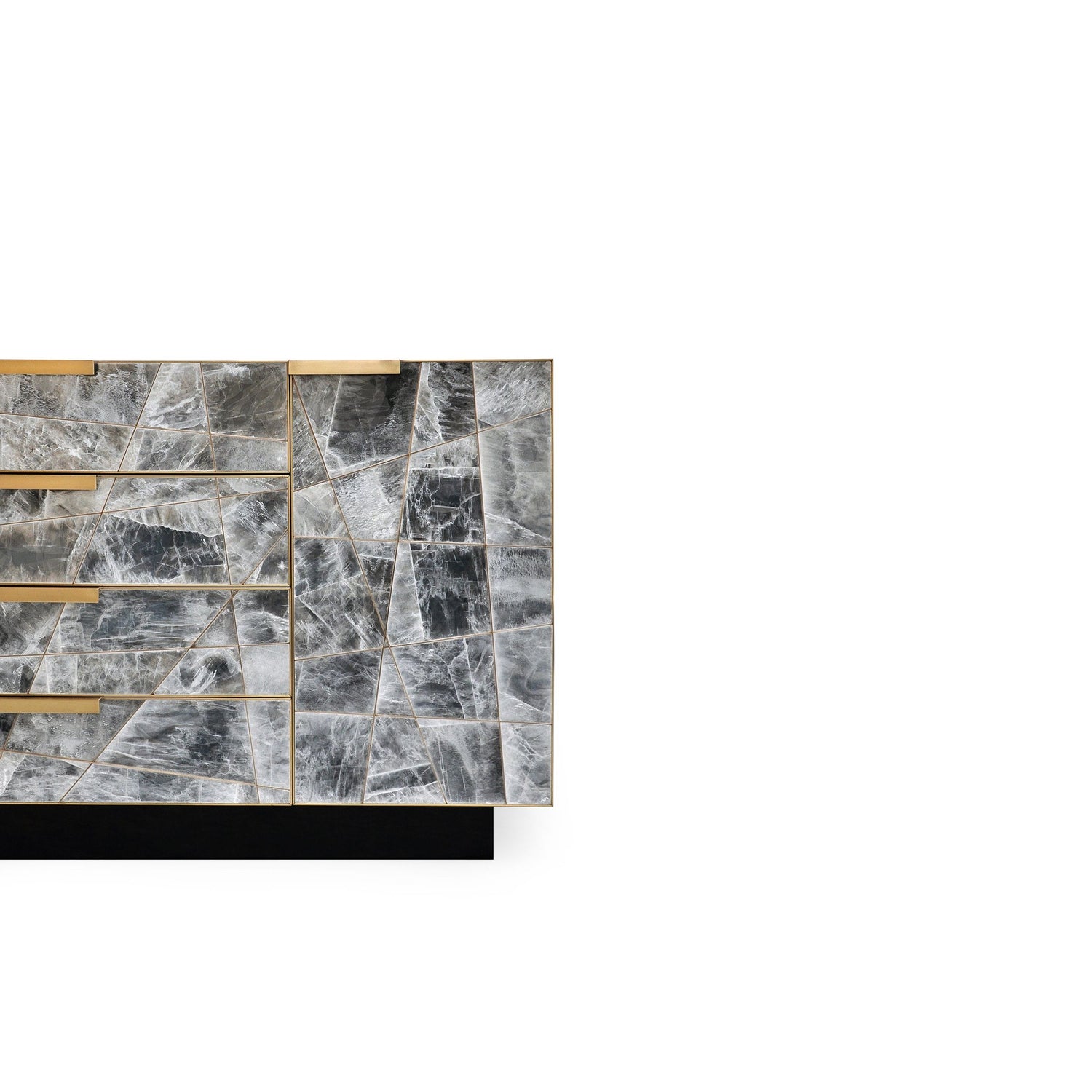Mosaic Sideboard in Selenite and Bronze