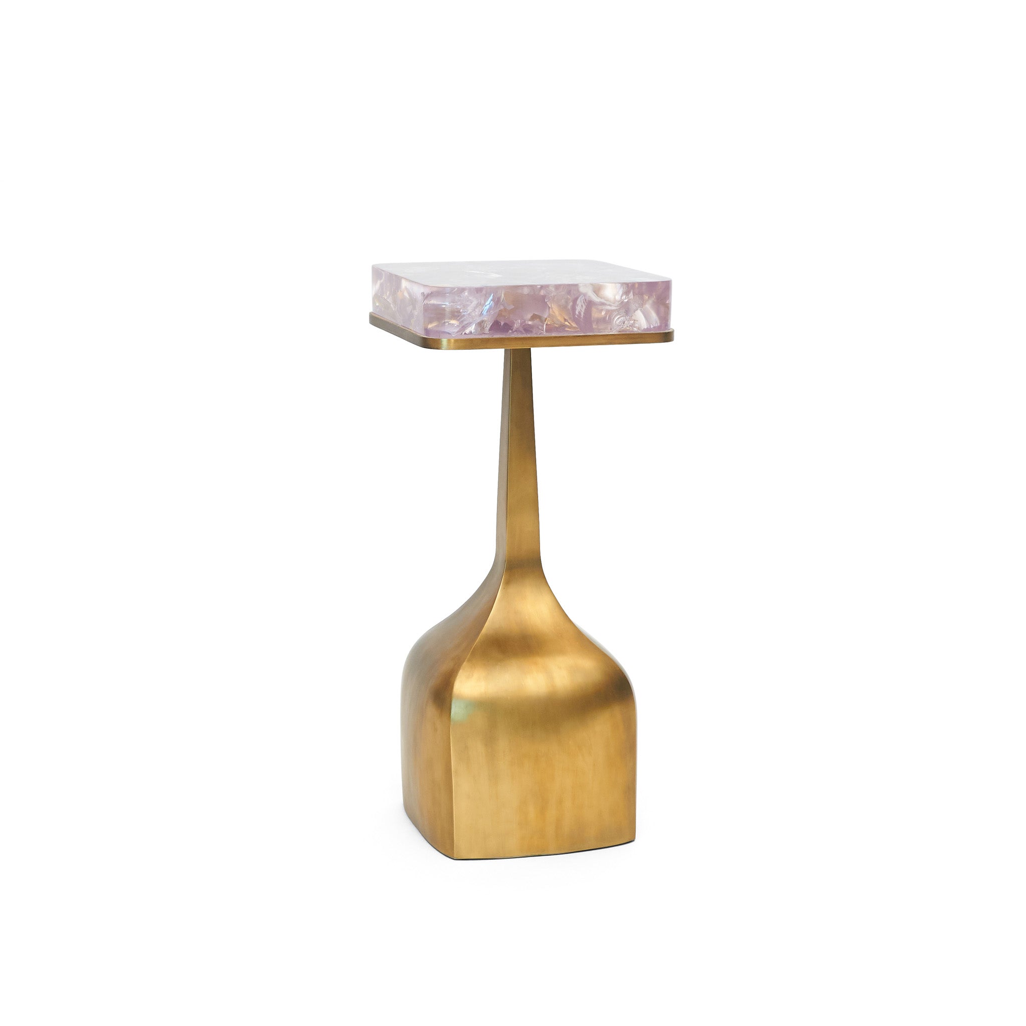 Oomo Side Table (Pink Champagne - Vintage Brass)
