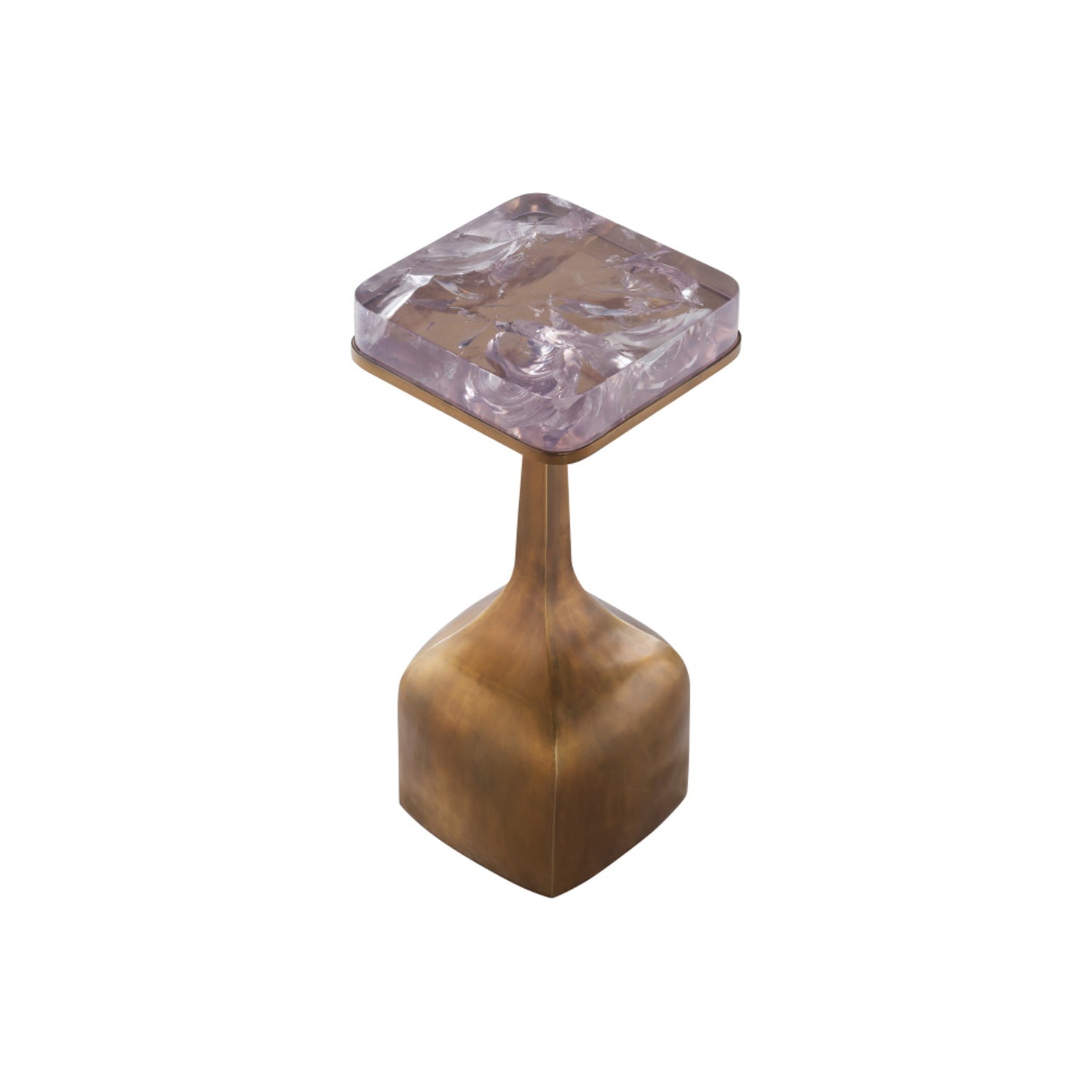 Oomo Side Table (Pink Champagne - Vintage Brass)