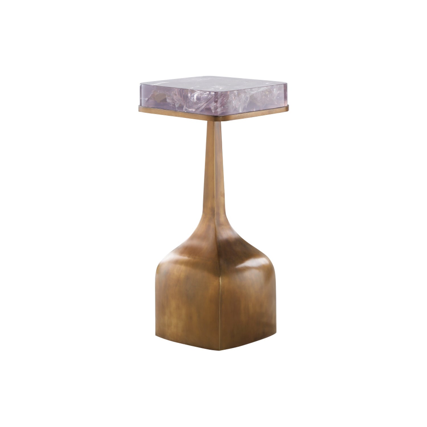 Oomo Side Table (Pink Champagne - Vintage Brass)