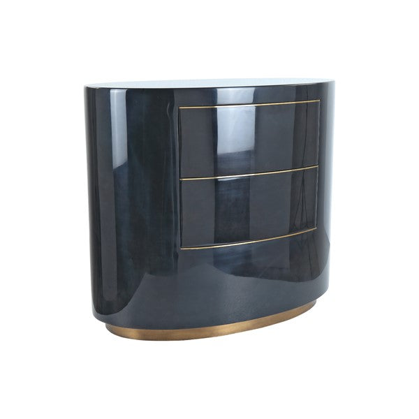Orta Bedside Table (Charcoal Parchment)