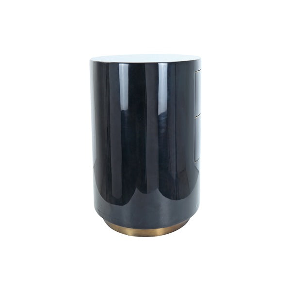 Orta Bedside Table (Charcoal Parchment)