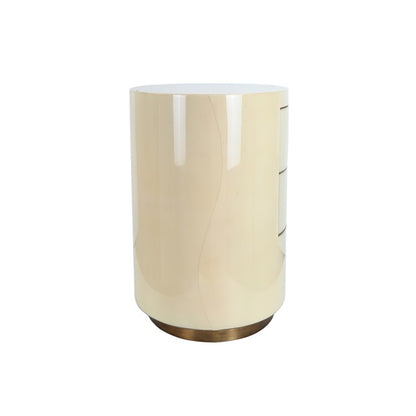Orta Bedside Table (Natural Parchment)