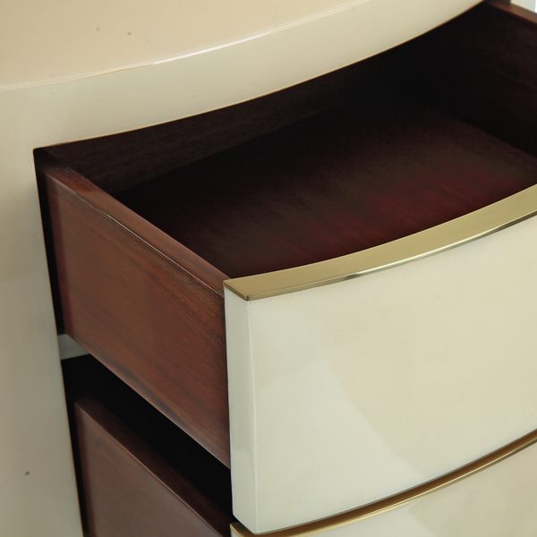 Orta Bedside Table (Natural Parchment)